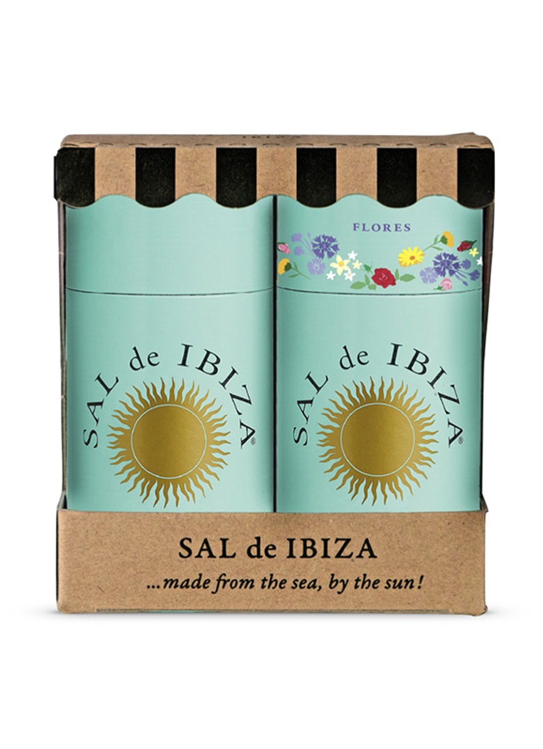 Sal de Ibiza Duo Beach Pure & Bloemetjes zeezout 200 gram - voorkant undefined