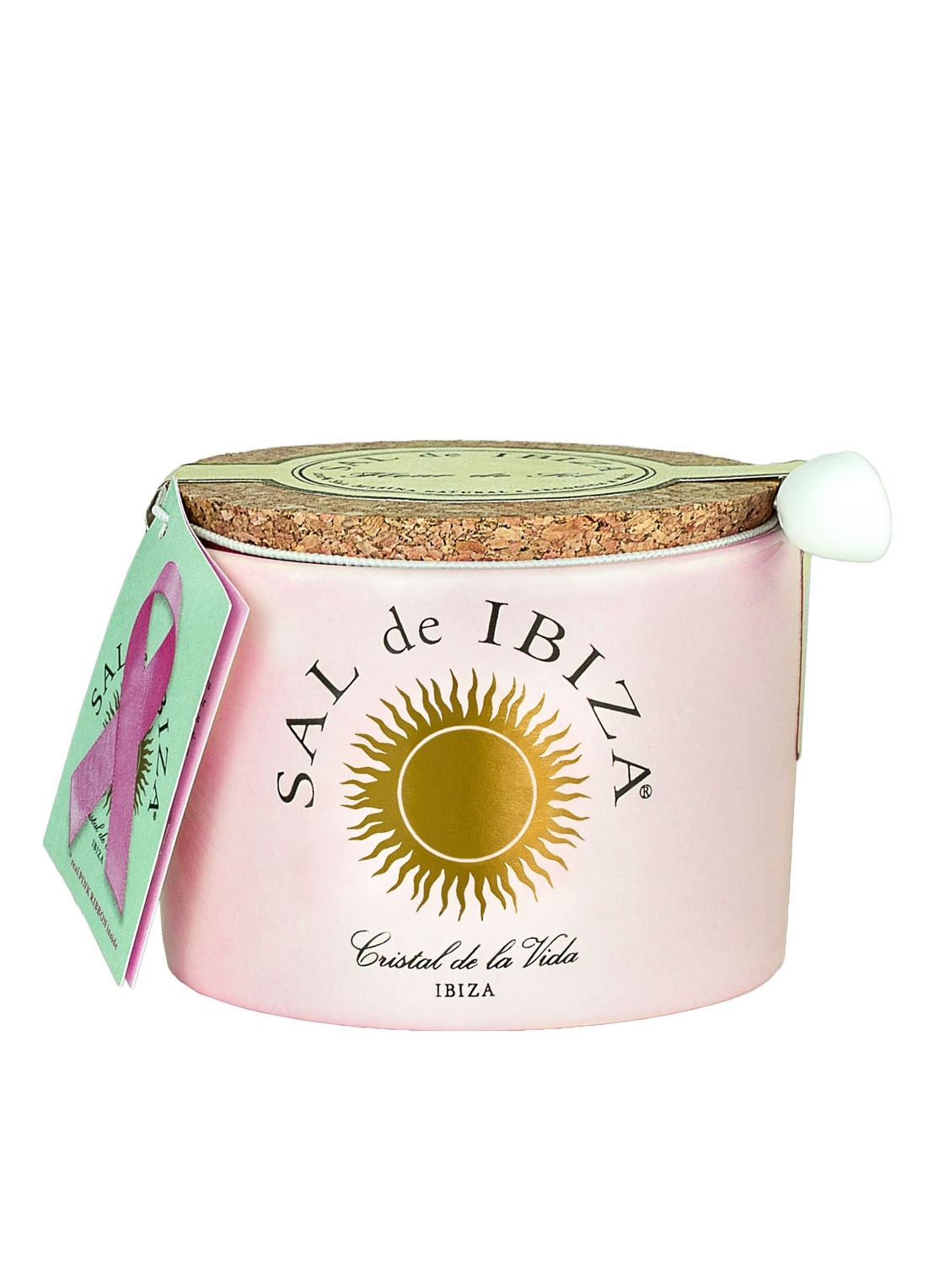 Sal de Ibiza Fleur de Sel La Vie en Rose rozenzout 140 gram - voorkant undefined