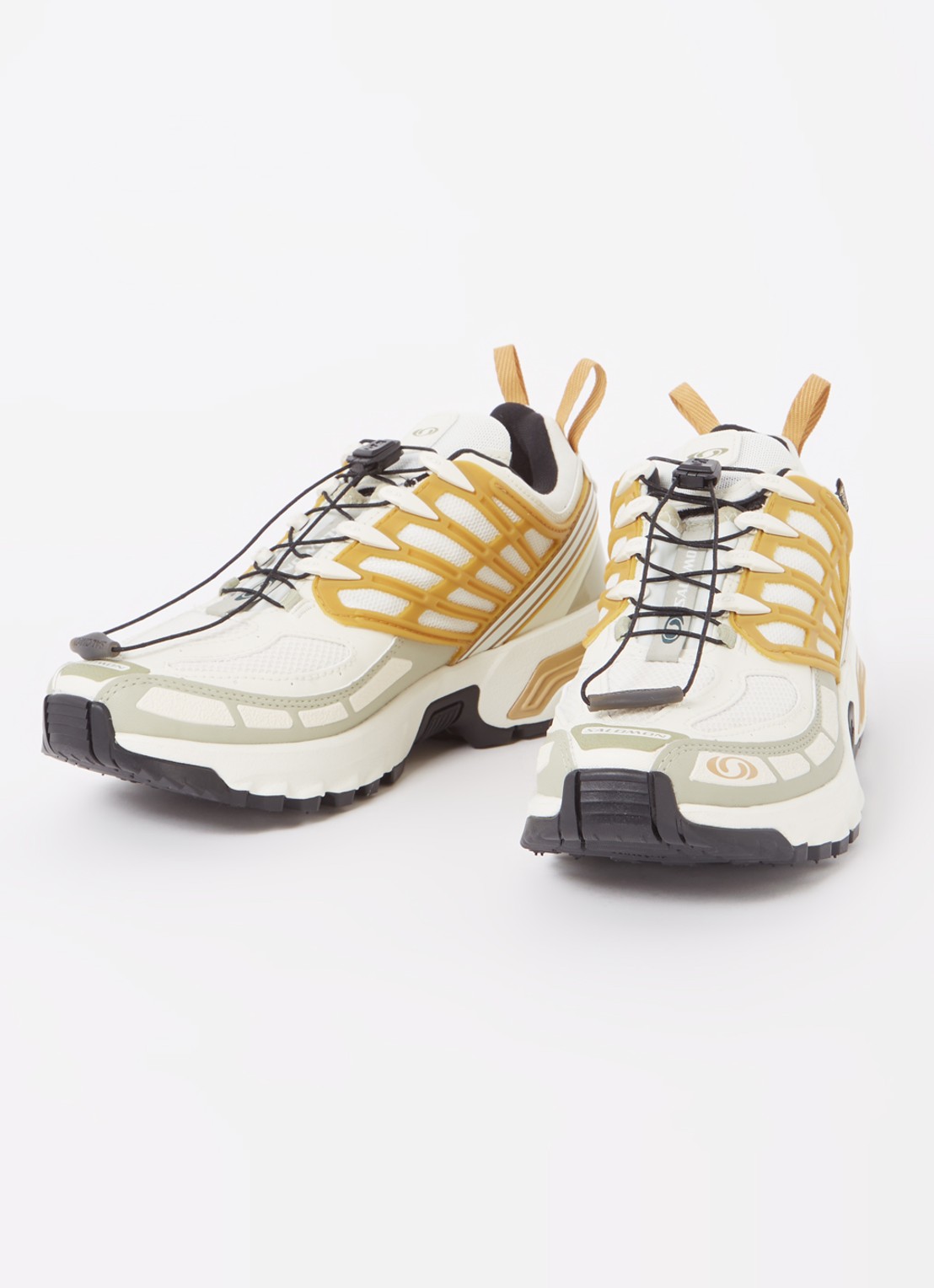 Salomon Acs Pro GTX sneaker met mesh details - detail 2 lichtbruin