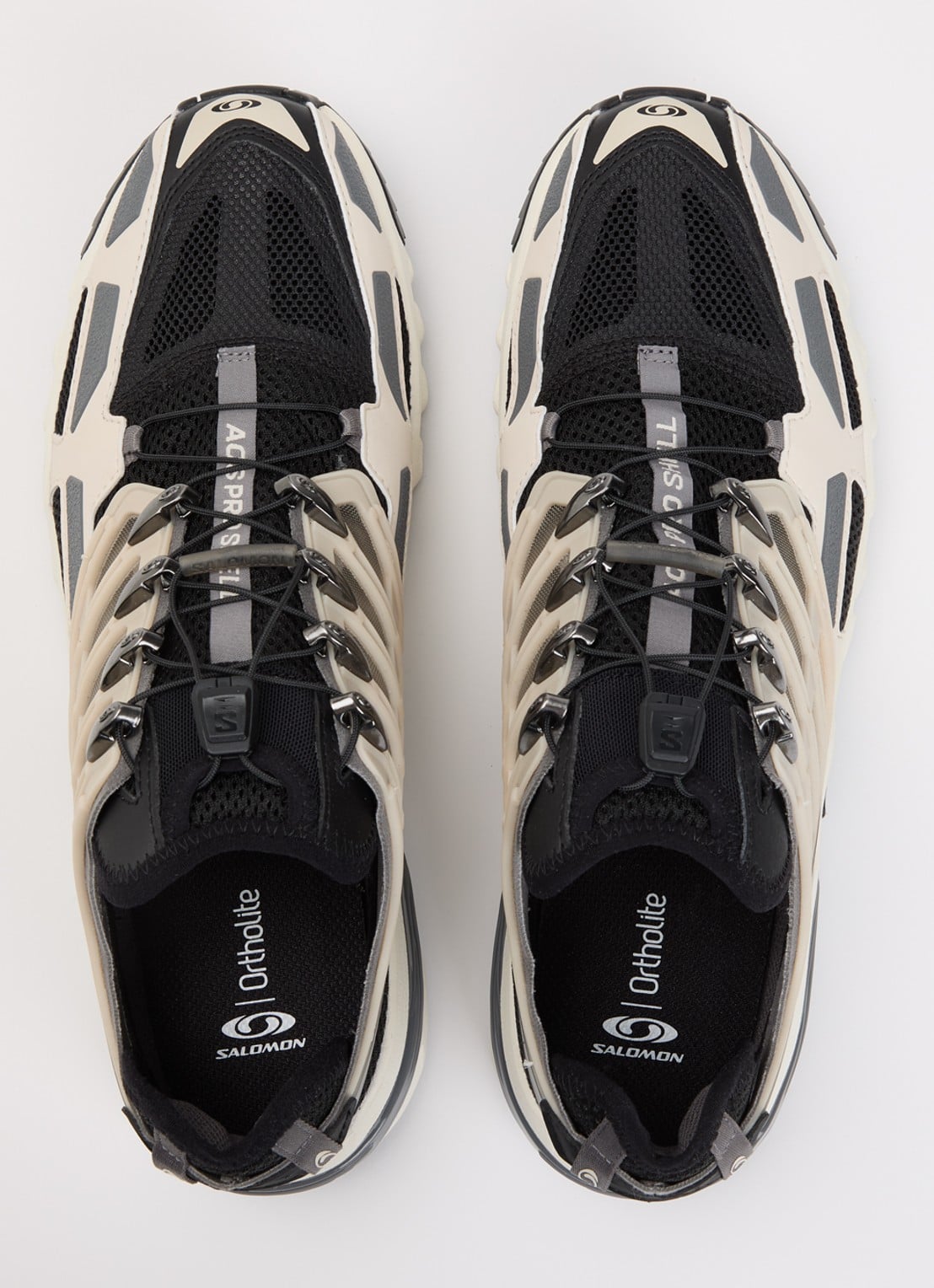 Salomon Acs Pro Shell sneaker van mesh met logo - detail 3 grijs