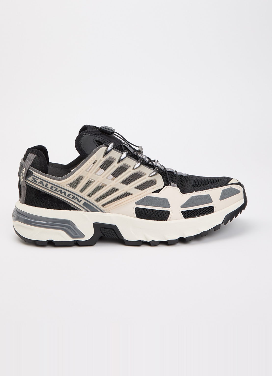 Salomon Acs Pro Shell sneaker van mesh met logo - voorkant grijs