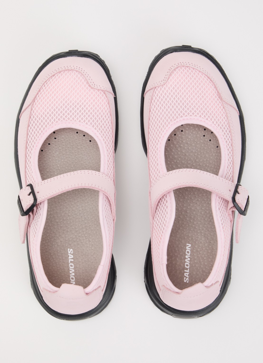 Salomon RX Marie-Jeanne sneaker van mesh met leren details - detail 2 lichtroze