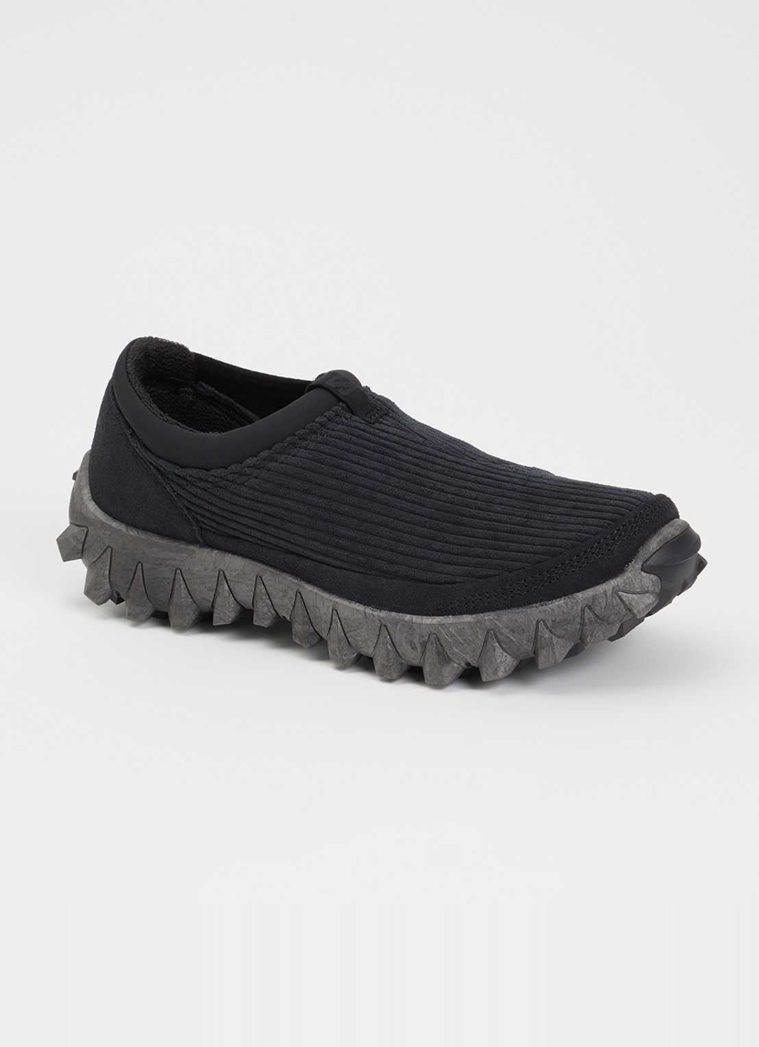 Salomon SnowClog instapper van corduroy met details van suède - voorkant 6 antraciet