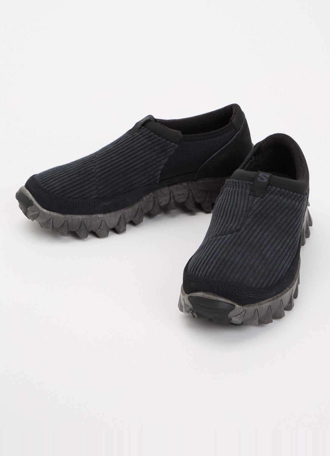 Salomon SnowClog instapper van corduroy met details van suède - detail 4 antraciet