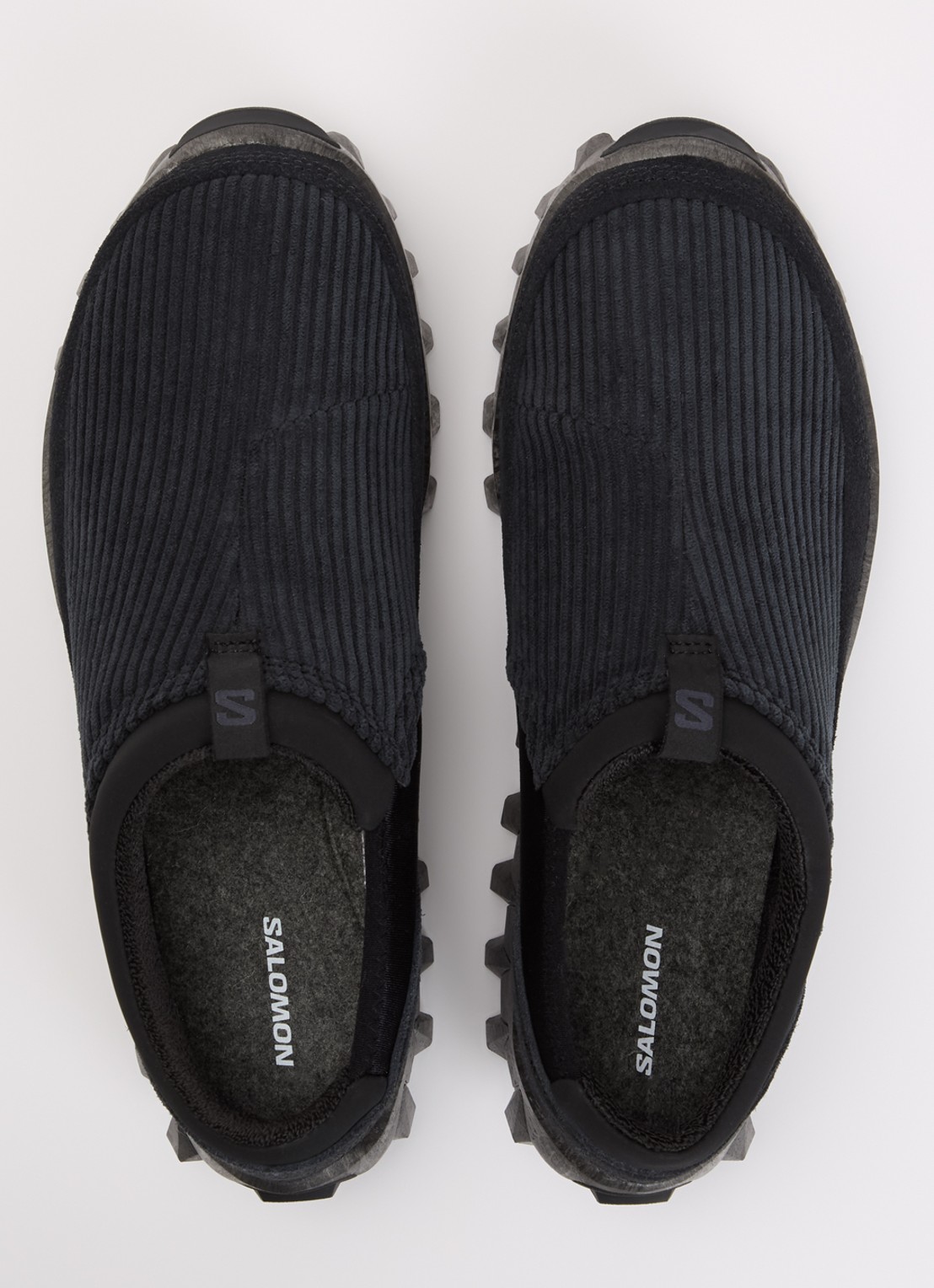 Salomon SnowClog instapper van corduroy met details van suède - detail 5 antraciet