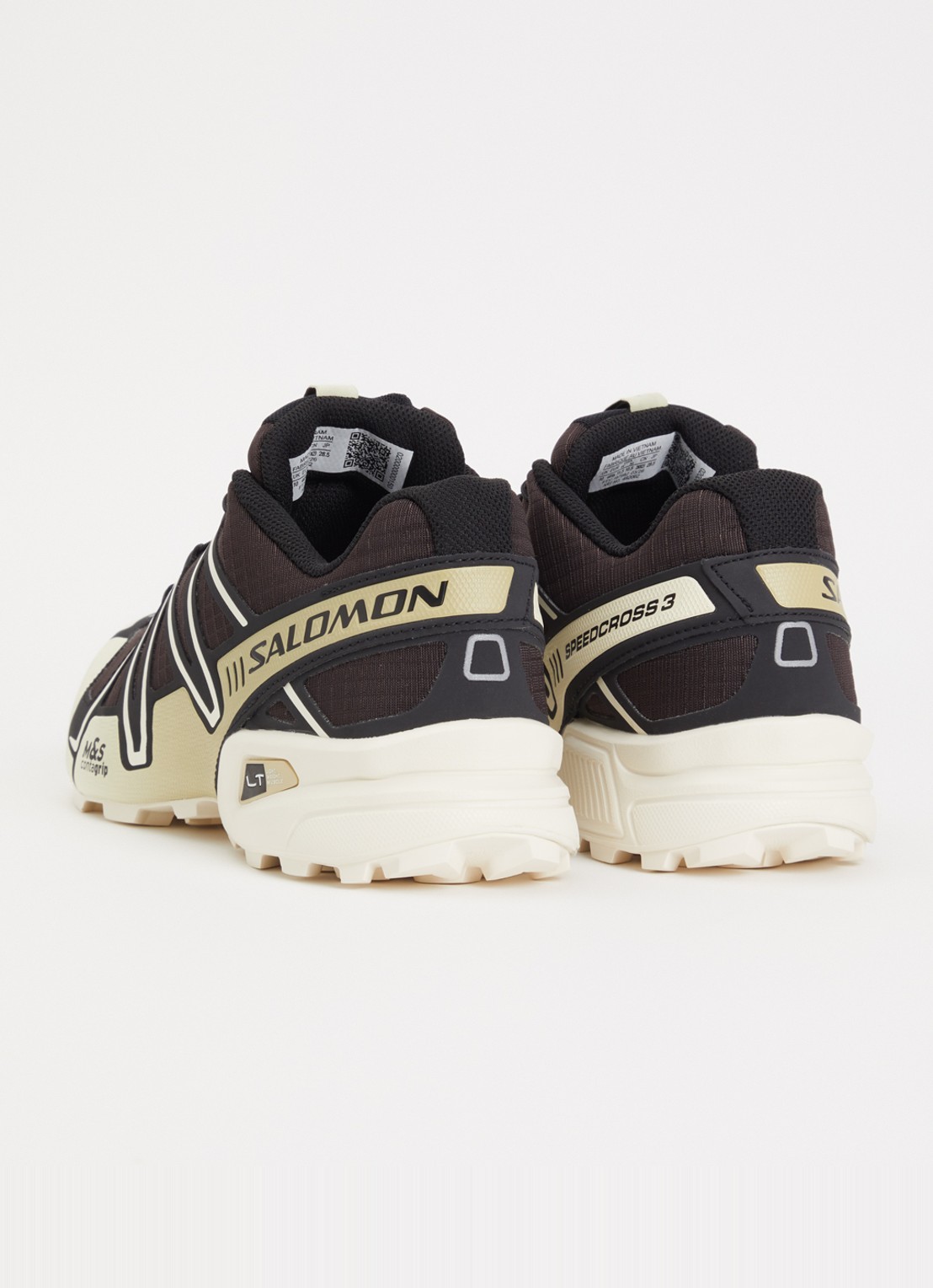 Salomon Speedcross 3 sneaker met details van mesh - achterkant 5 zwart