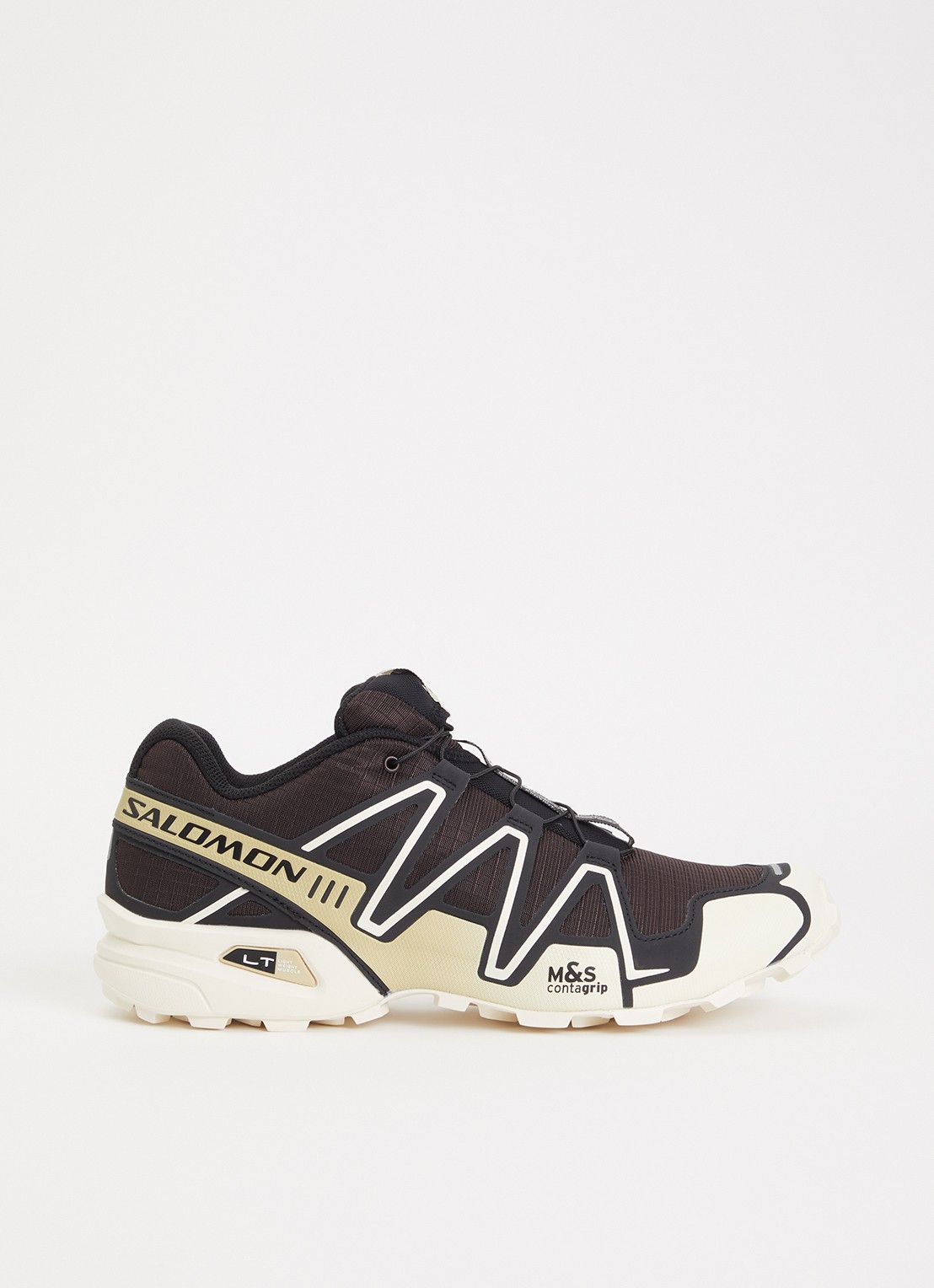 Salomon Speedcross 3 sneaker met details van mesh - voorkant zwart
