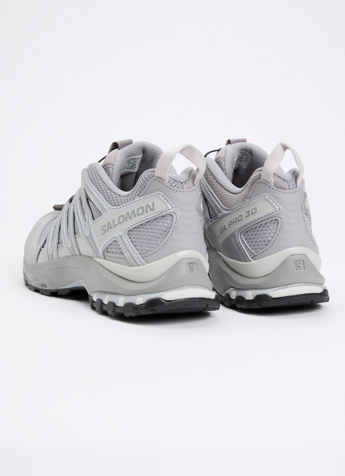 Salomon XA Pro 3D sneaker met details van mesh - achterkant grijs