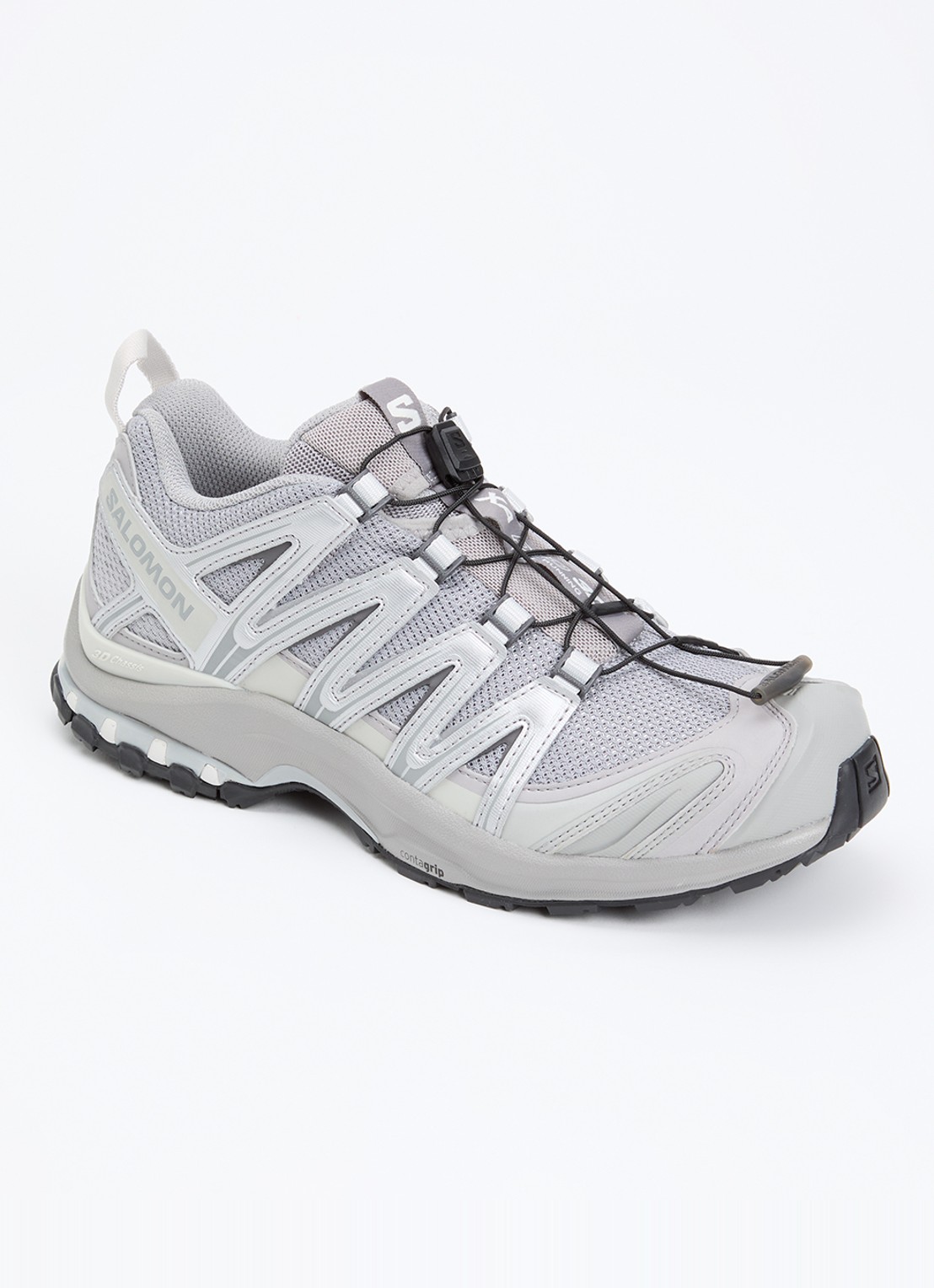 Salomon XA Pro 3D sneaker met details van mesh - voorkant 3 grijs