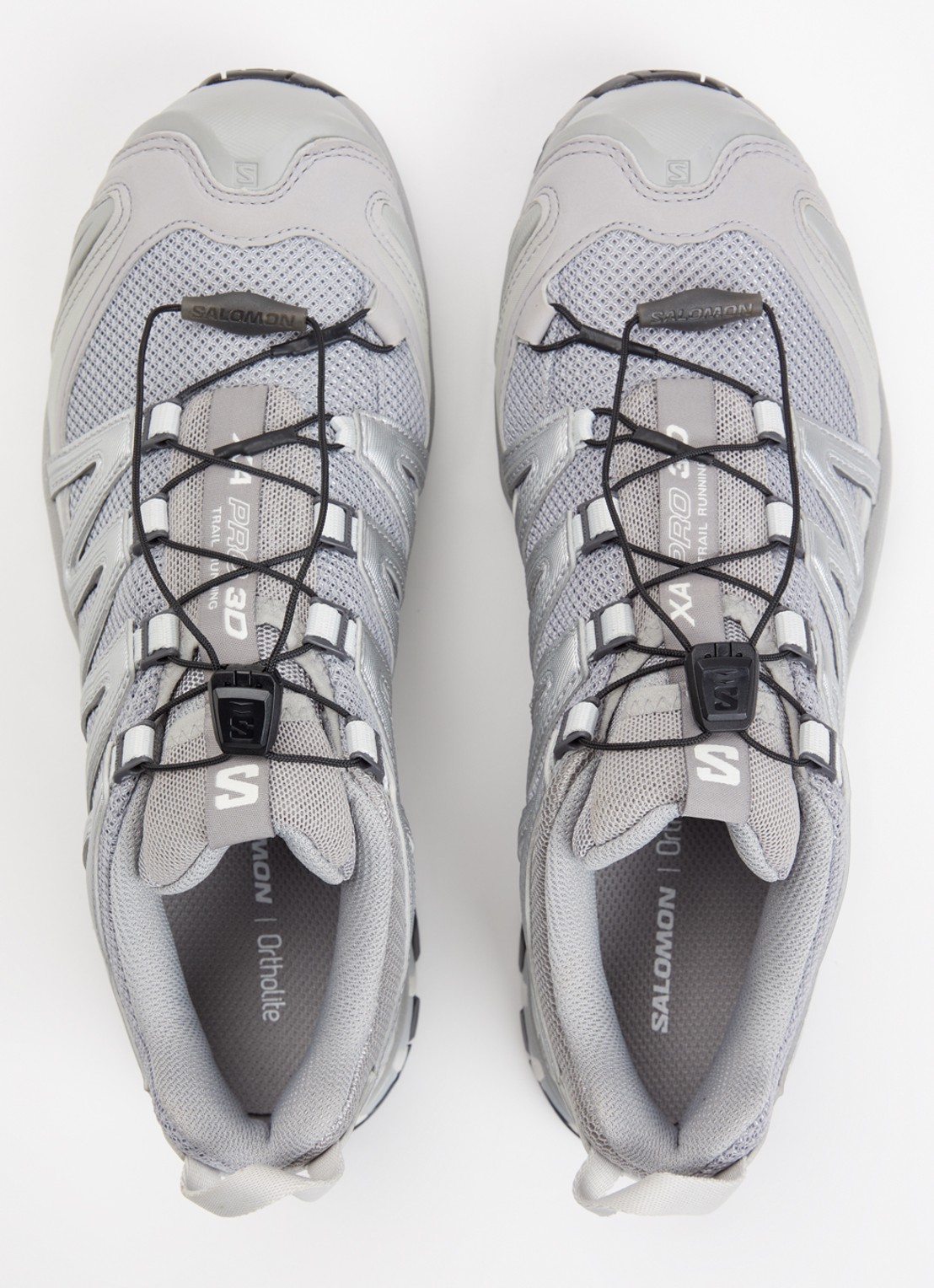 Salomon XA Pro 3D sneaker met details van mesh - detail 9 grijs