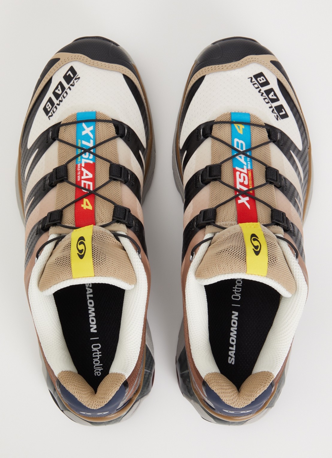 Salomon XT-4 OG sneaker met details van mesh - detail 2 bruin