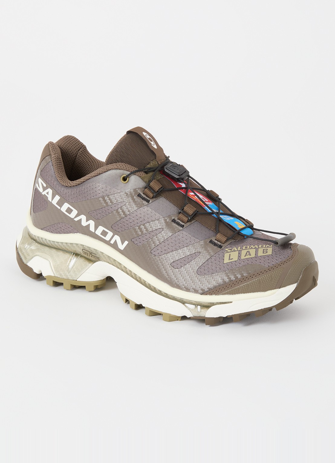 Salomon XT-4 OG sneaker met mesh details - voorkant 2 olijfgroen