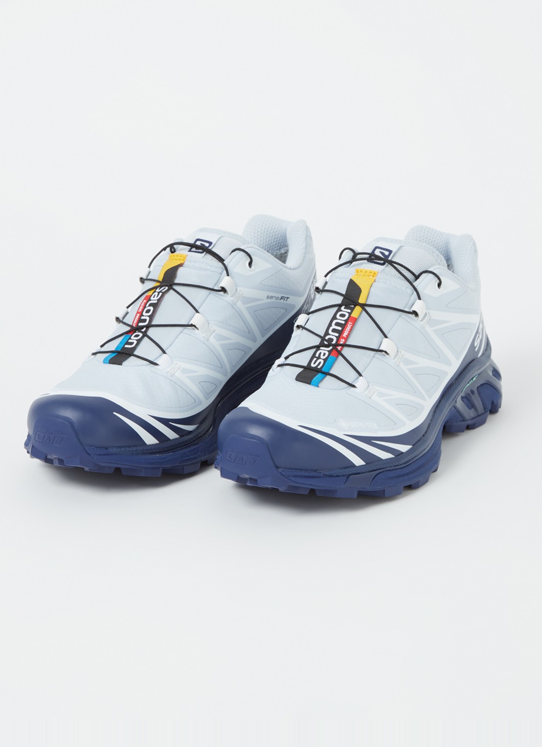 Salomon XT-6 Gore-Tex sneaker met logo - detail 2 lichtblauw
