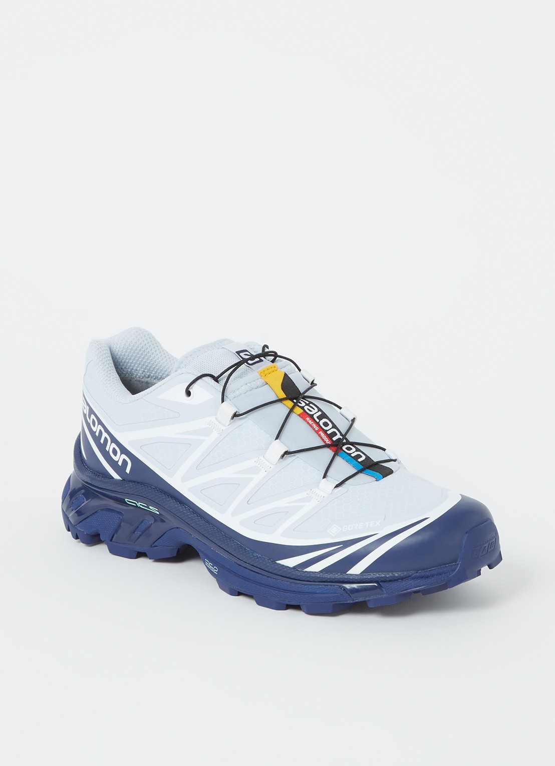 Salomon XT-6 Gore-Tex sneaker met logo - voorkant lichtblauw