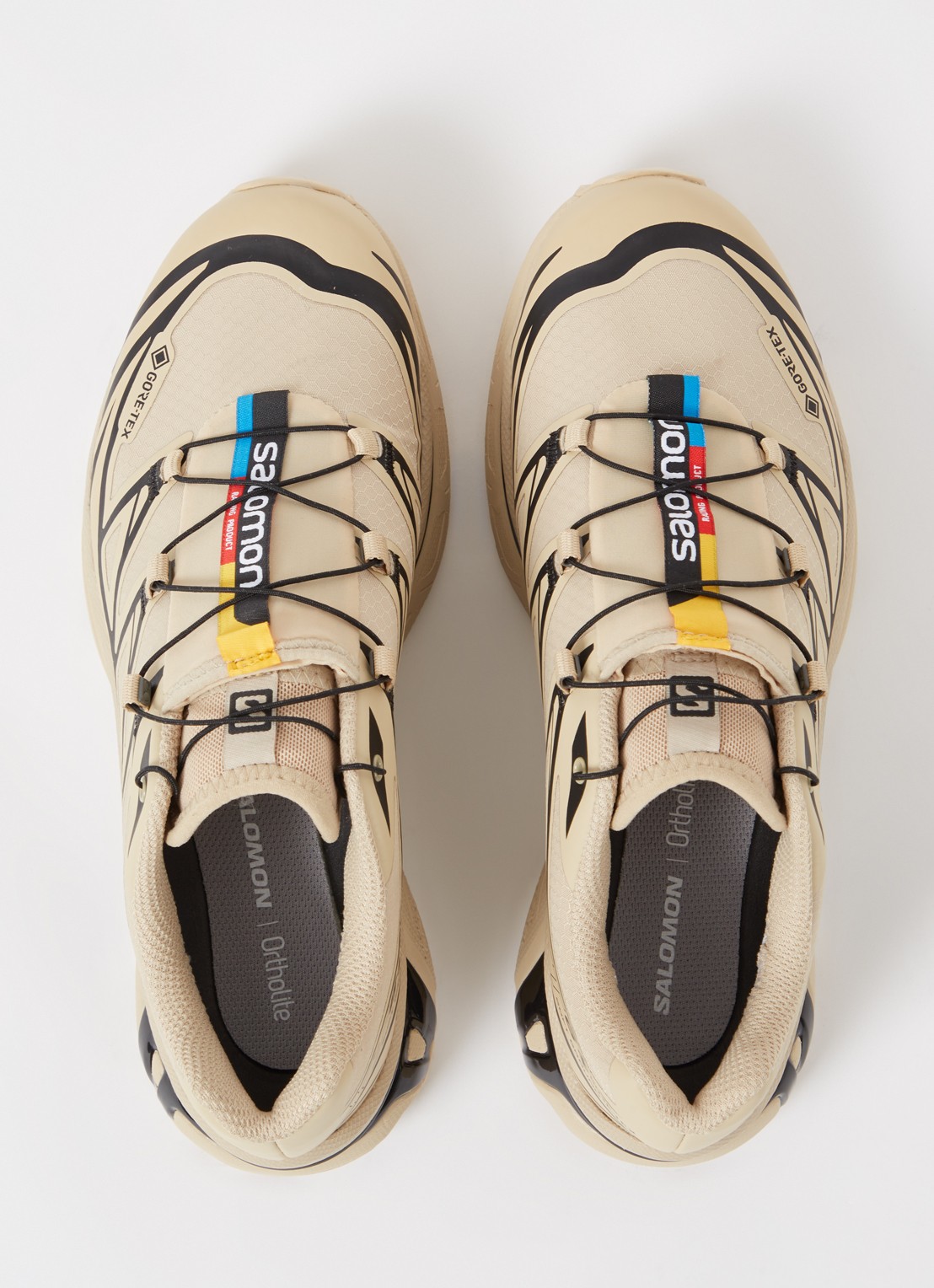 Salomon XT-6 Gore-Tex sneaker met mesh details - detail 3 donkerbeige