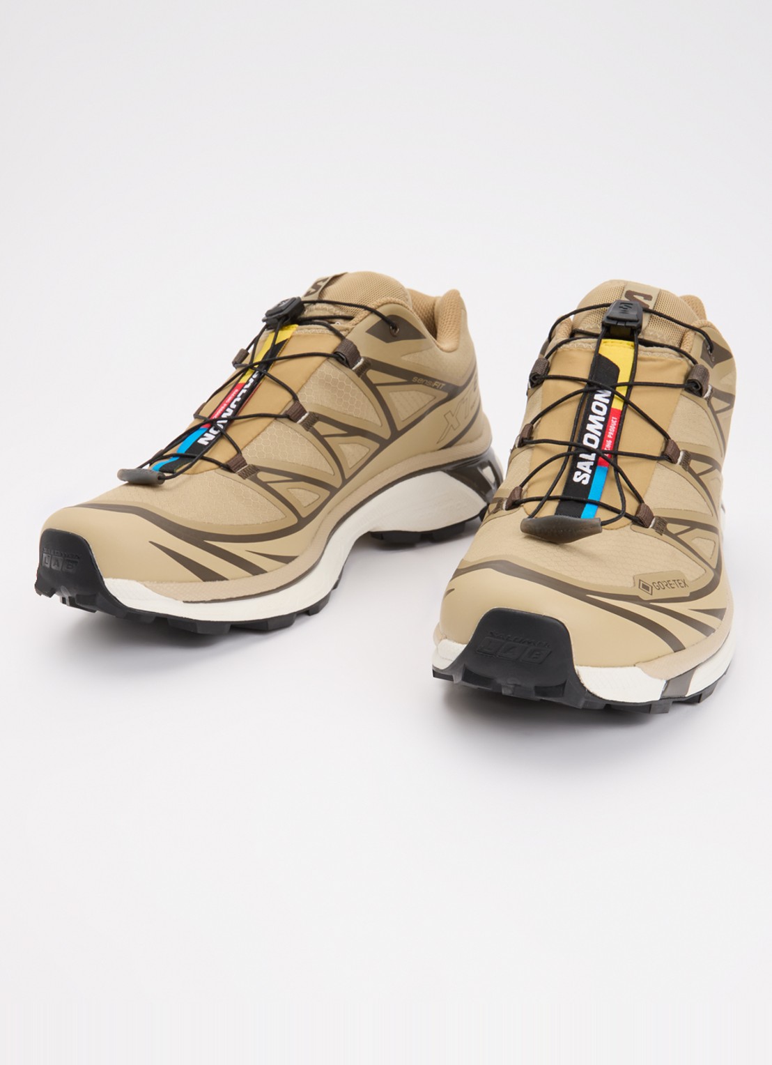 Salomon XT-6 Gore-Tex sneaker met mesh details - detail 3 donkerbeige
