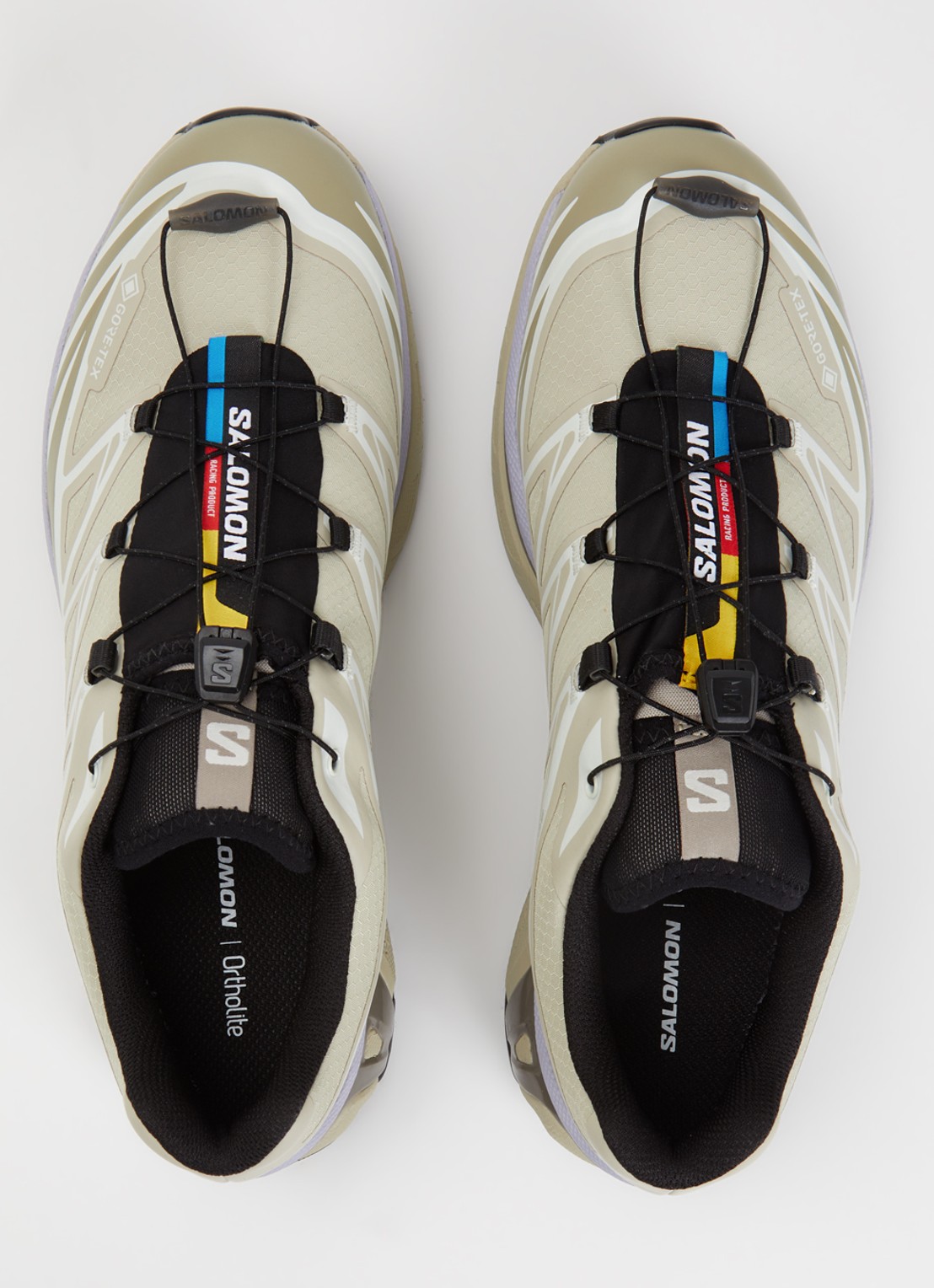 Salomon XT-6 Gore-Tex sneaker met mesh details - detail 2 khaki