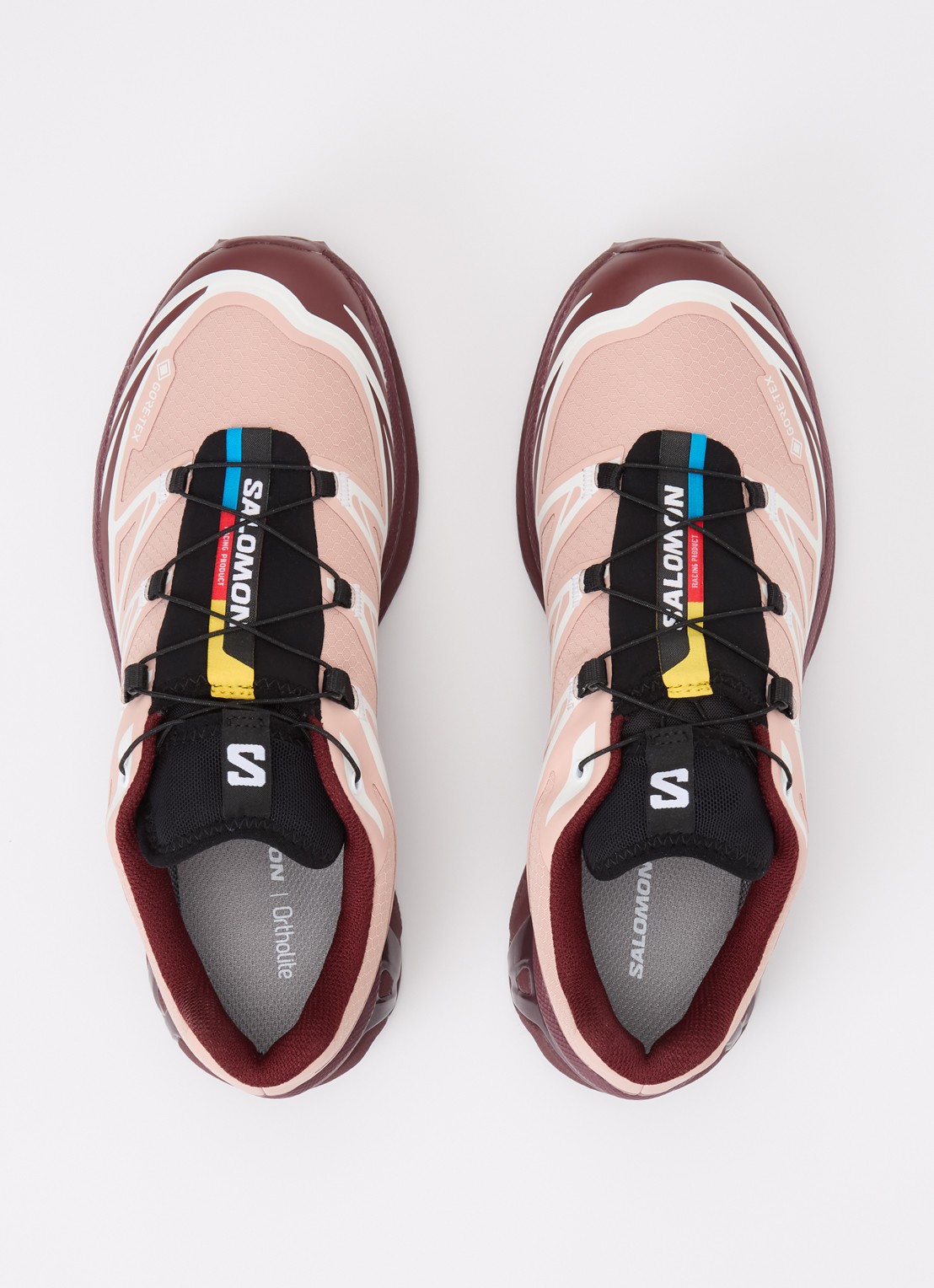 Salomon XT-6 GTX sneaker met mesh details - detail 6 bordeauxrood
