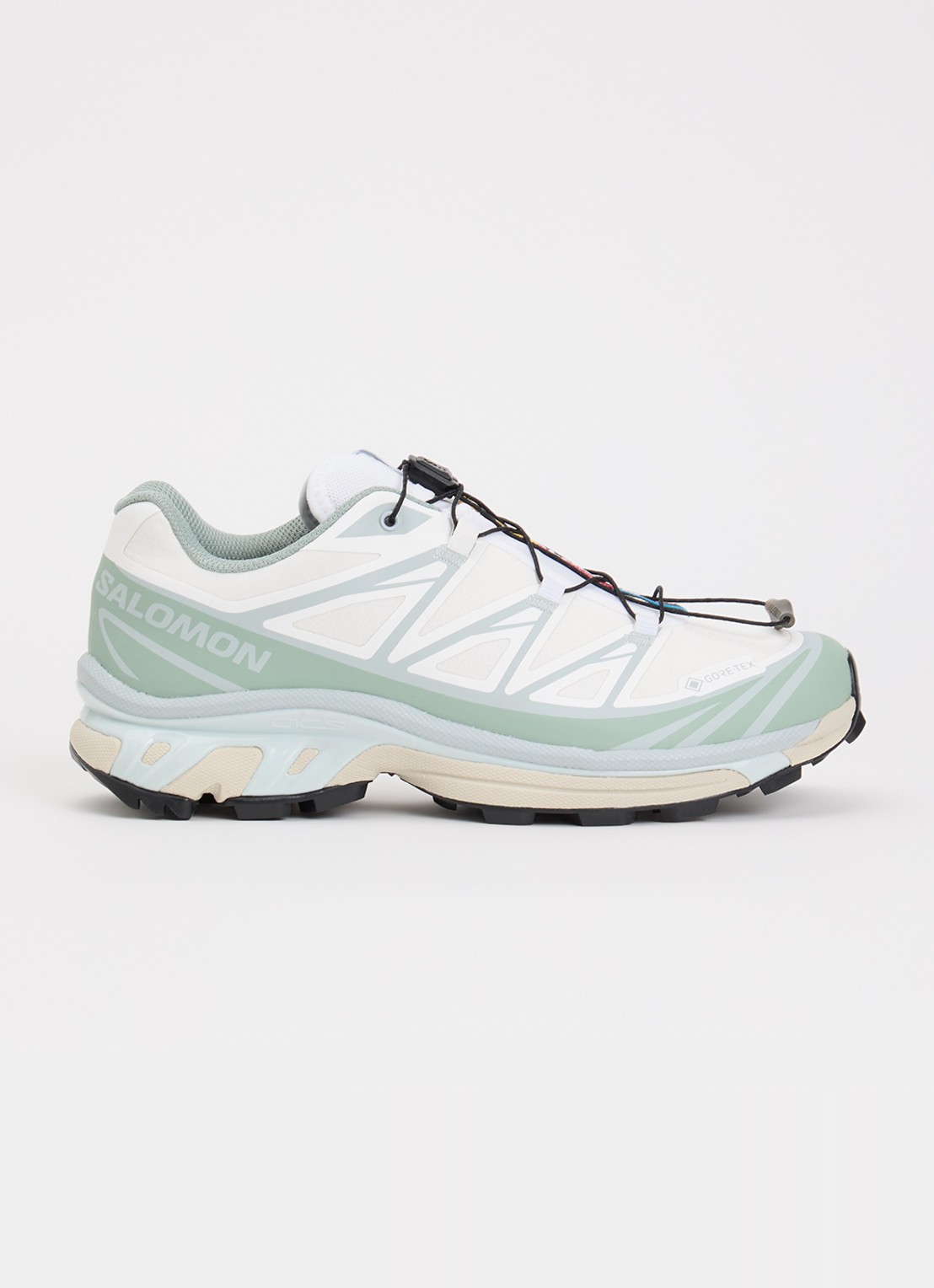 Salomon XT-6 GTX sneaker met mesh details - voorkant 4 groen
