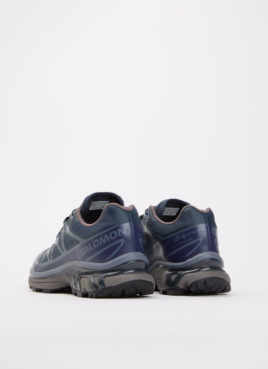 Salomon XT-6 GTX sneaker met mesh details - achterkant royalblauw