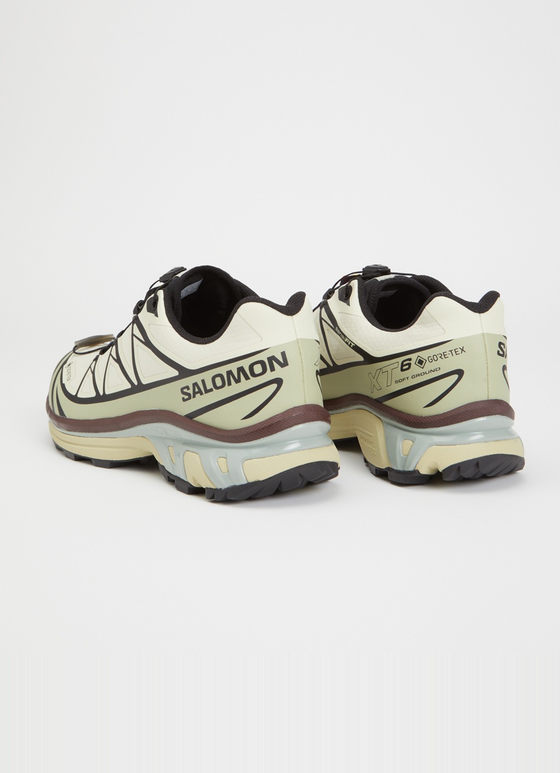 Salomon XT-6 GTX sneaker met mesh details - achterkant 5 lindegroen