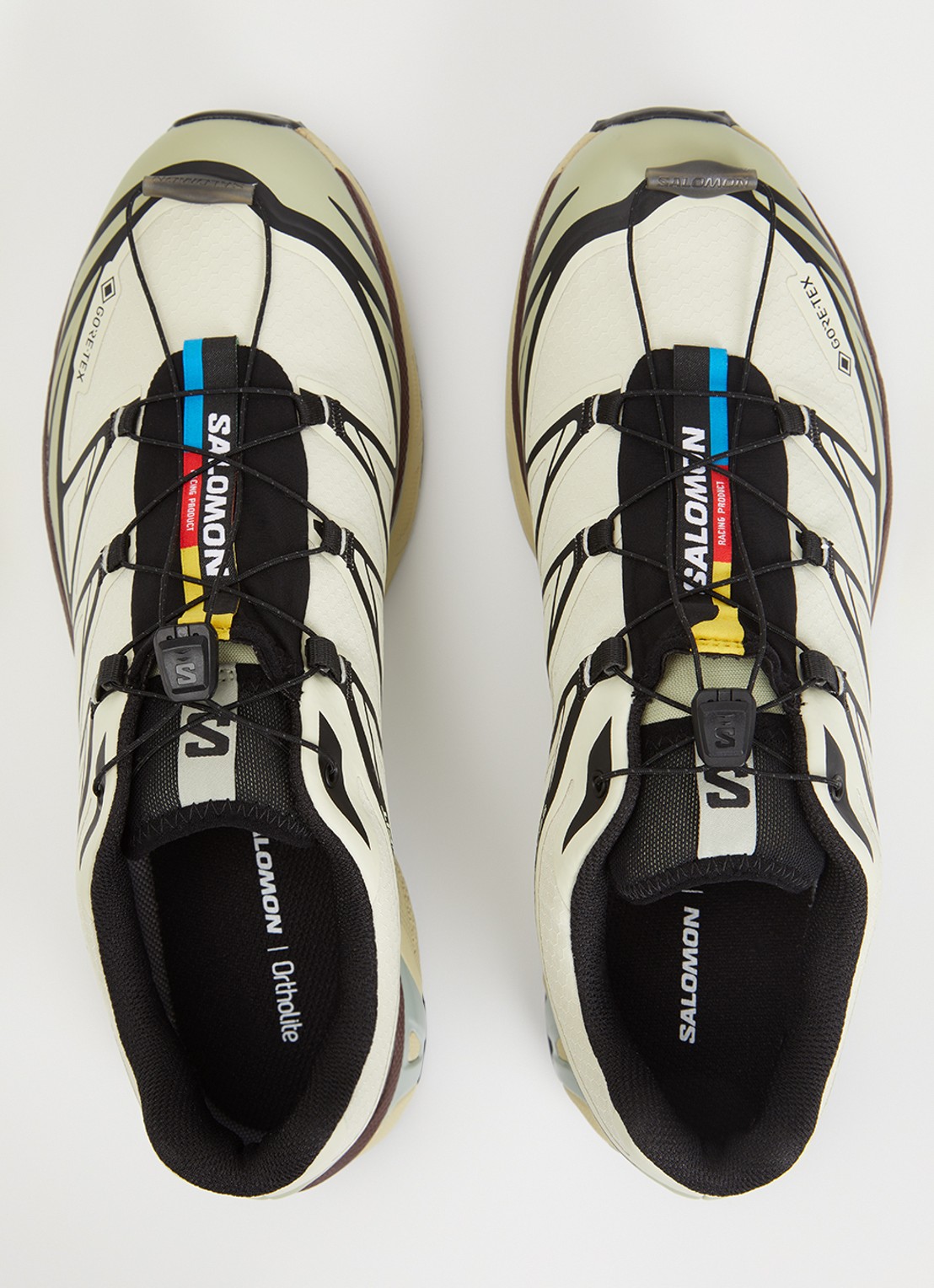 Salomon XT-6 GTX sneaker met mesh details - detail 2 lindegroen