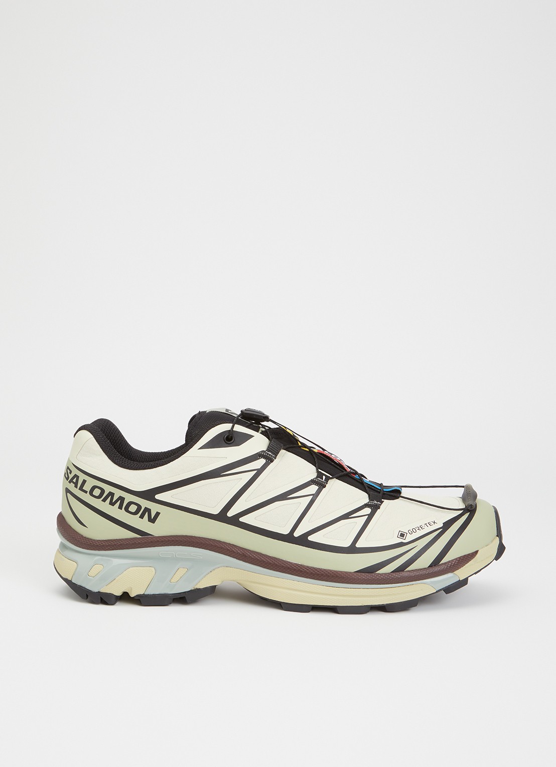 Salomon XT-6 GTX sneaker met mesh details - voorkant 4 lindegroen