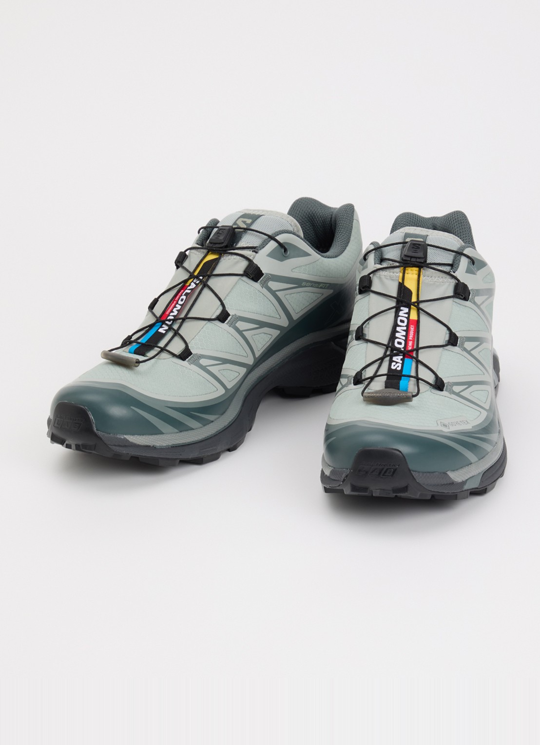Salomon XT-6 GTX sneaker met mesh details - detail 3 zeegroen