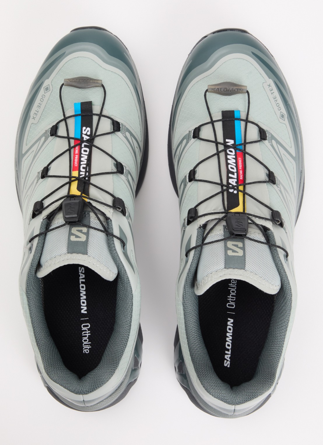 Salomon XT-6 GTX sneaker met mesh details - detail 4 zeegroen