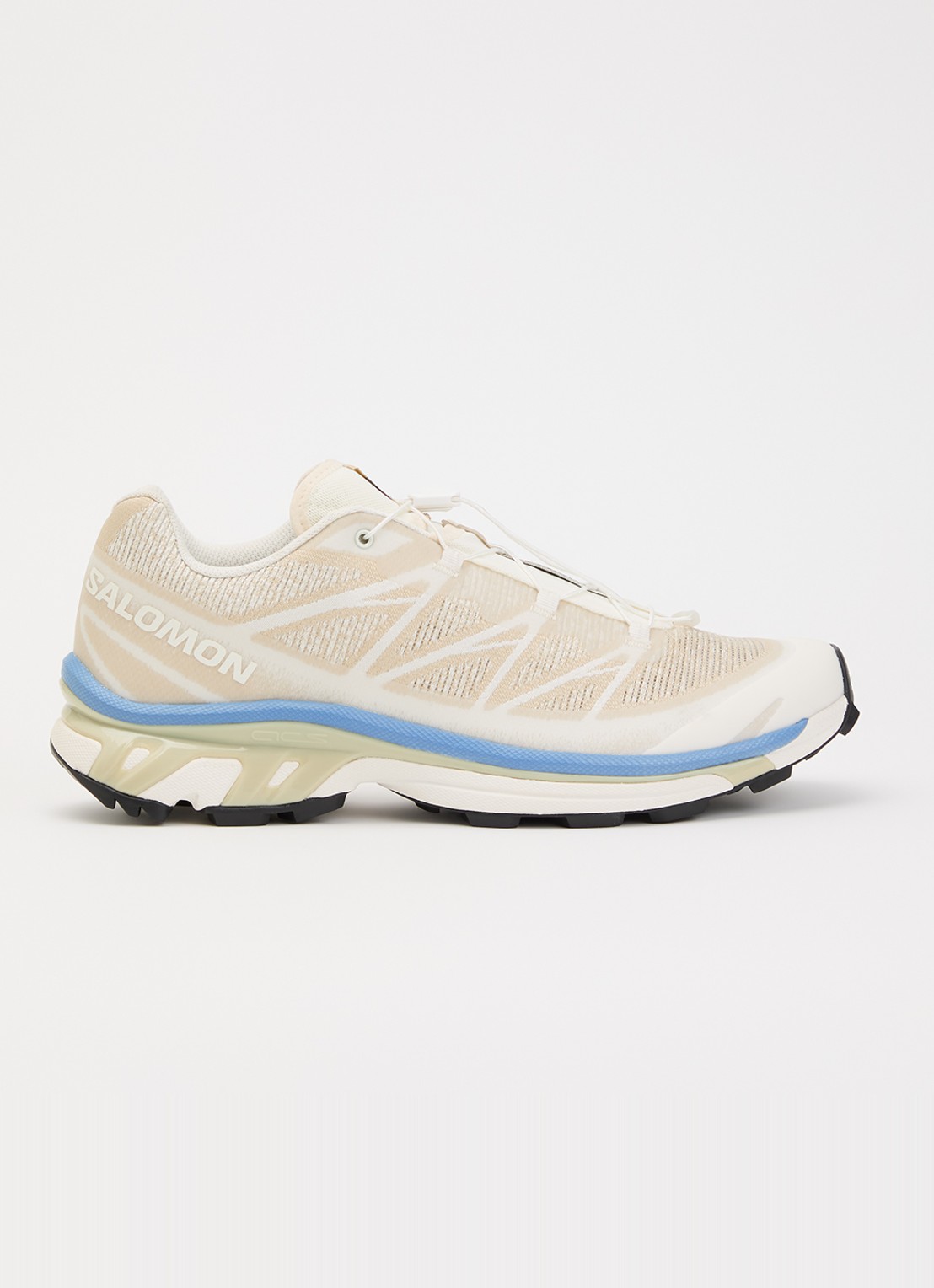 Salomon XT-6 Shadow sneaker met mesh details - voorkant 4 beige