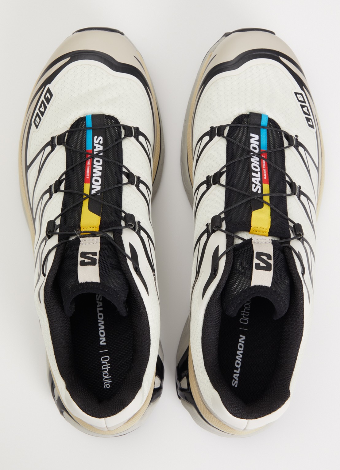 Salomon XT-6 sneaker met details van mesh - detail 2 vanillegeel