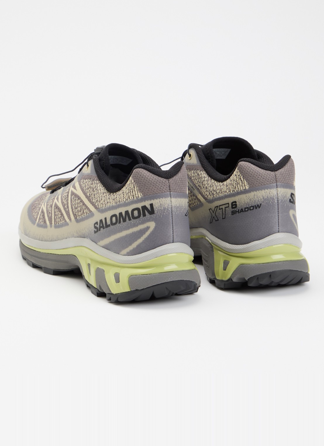 Salomon XT-6 sneaker met gebreid bovenwerk - achterkant 5 beige