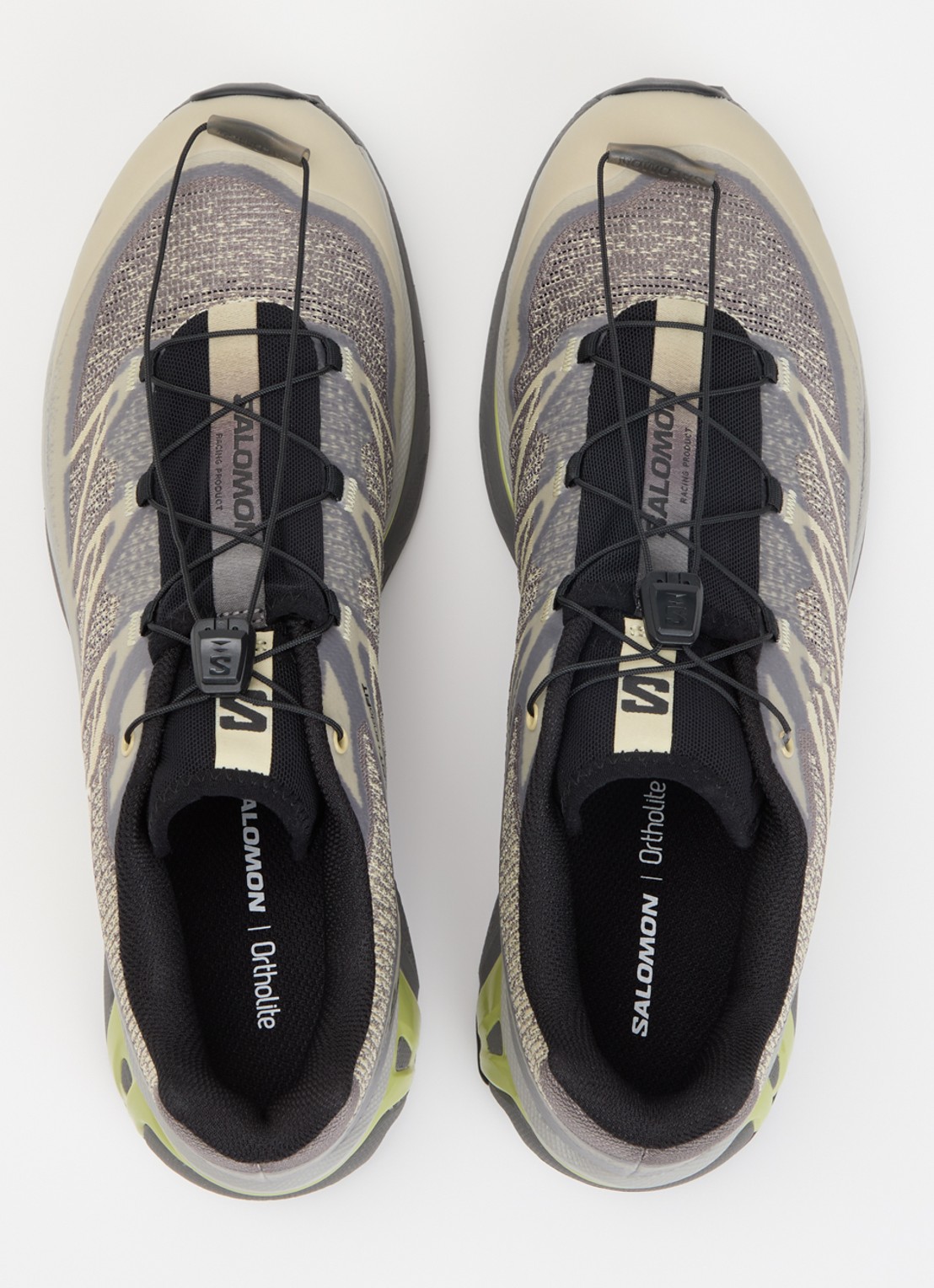 Salomon XT-6 sneaker met gebreid bovenwerk - detail 3 beige