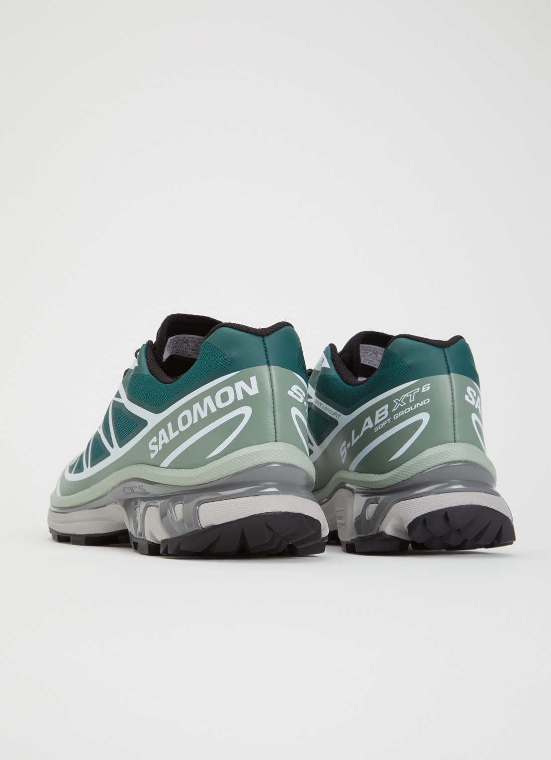 Salomon XT-6 sneaker met logo - achterkant 5 groen
