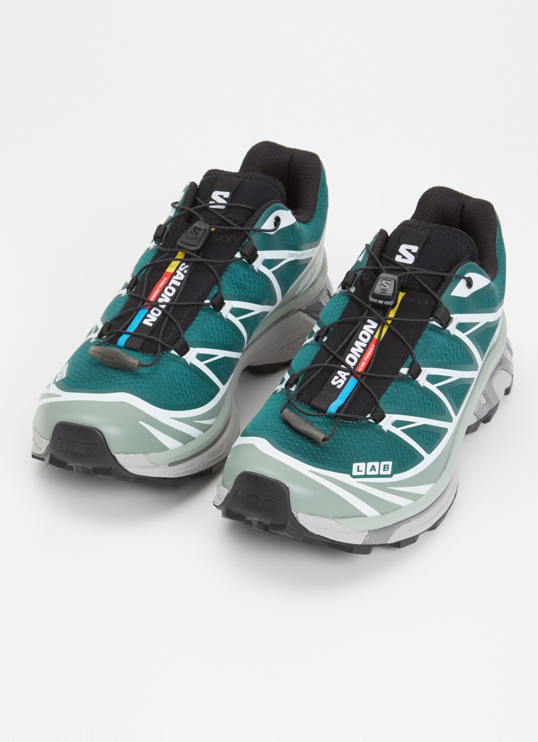 Salomon XT-6 sneaker met logo - detail groen