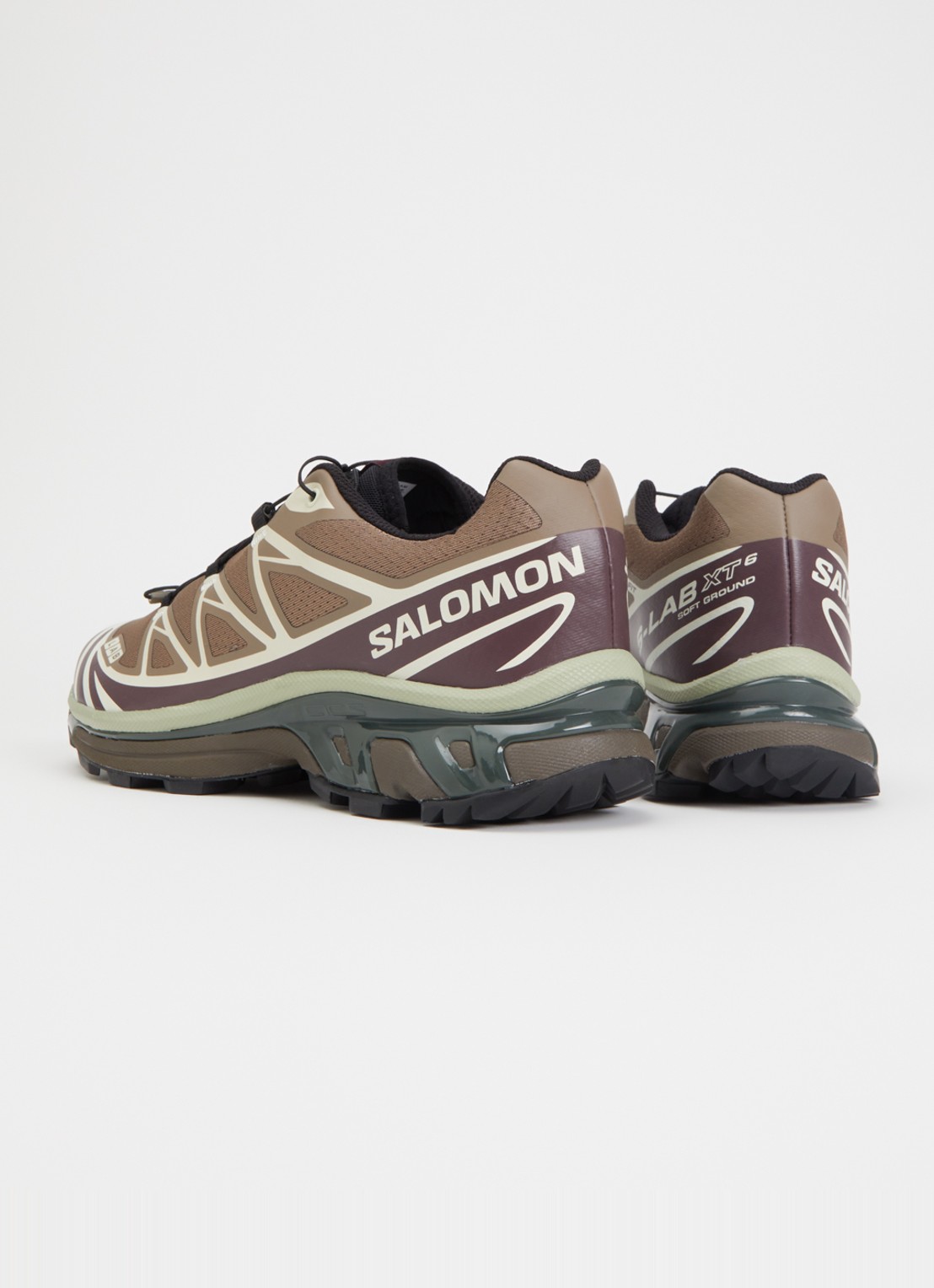 Salomon XT-6 sneaker met logo - achterkant 5 lichtbruin