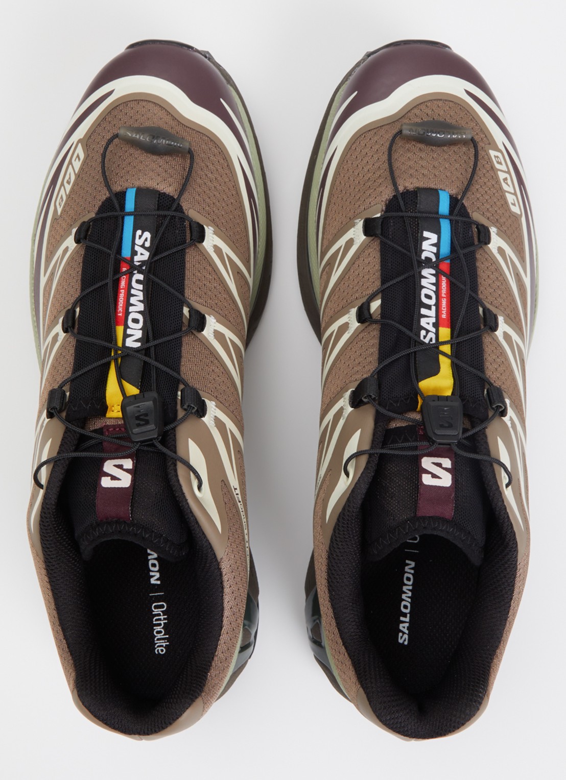 Salomon XT-6 sneaker met logo - detail 2 lichtbruin