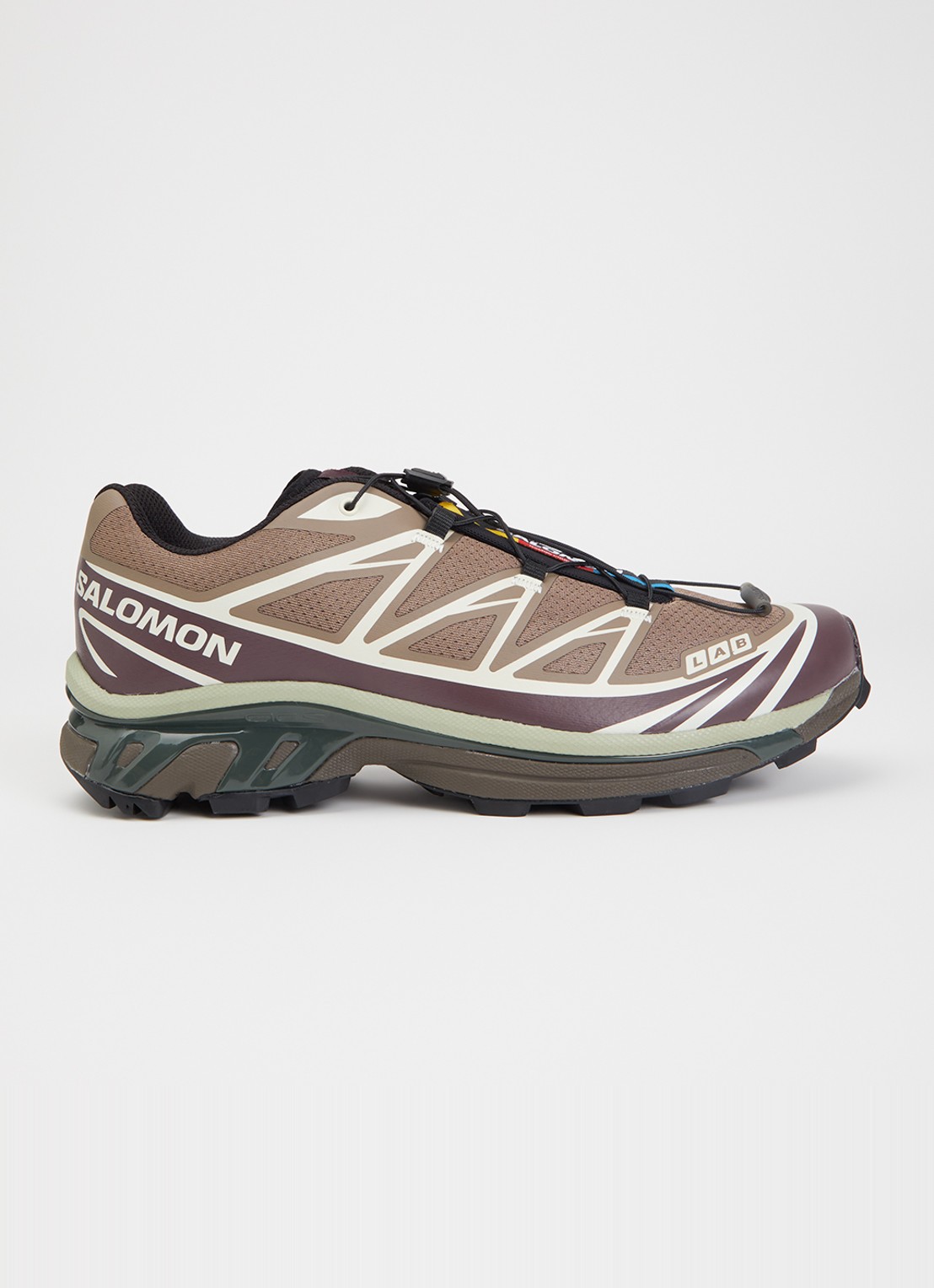 Salomon XT-6 sneaker met logo - voorkant 4 lichtbruin