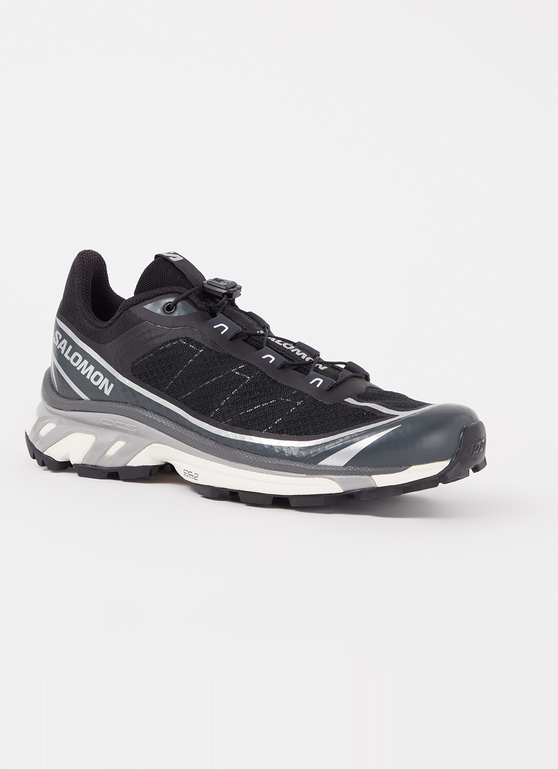 Salomon XT-6 sneaker met mesh details  - voorkant 5 antraciet