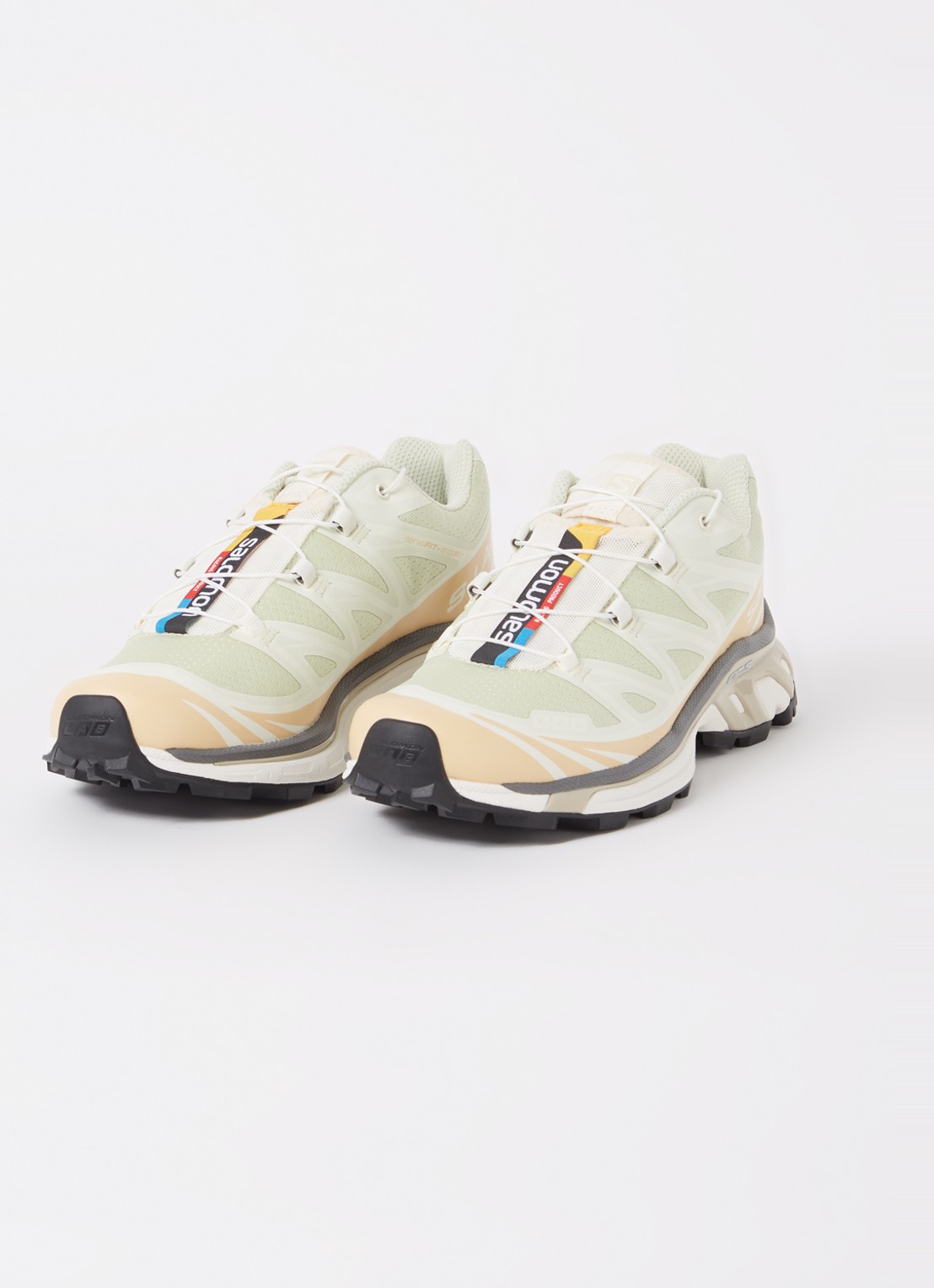 Salomon XT-6 sneaker met mesh details  - detail 2 lindegroen