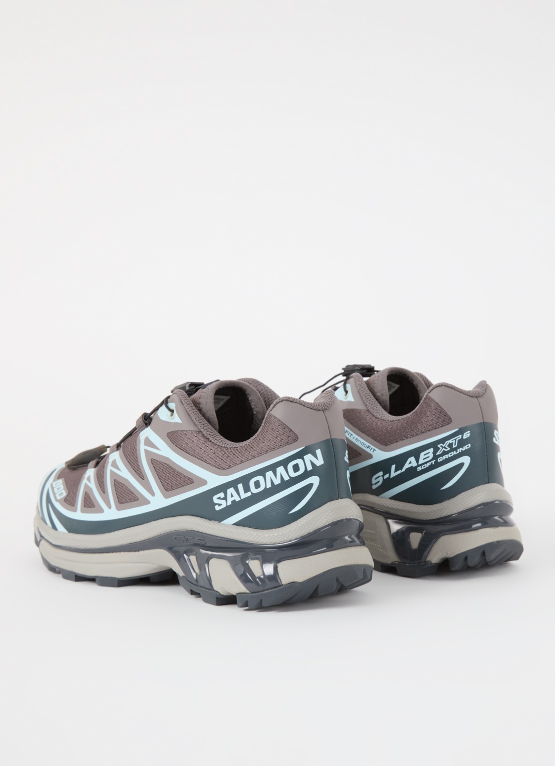 Salomon XT-6 sneaker met mesh details - achterkant bruin