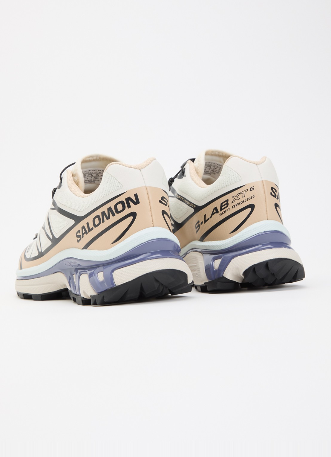 Salomon XT-6 sneaker met mesh details - achterkant 2 gebroken wit