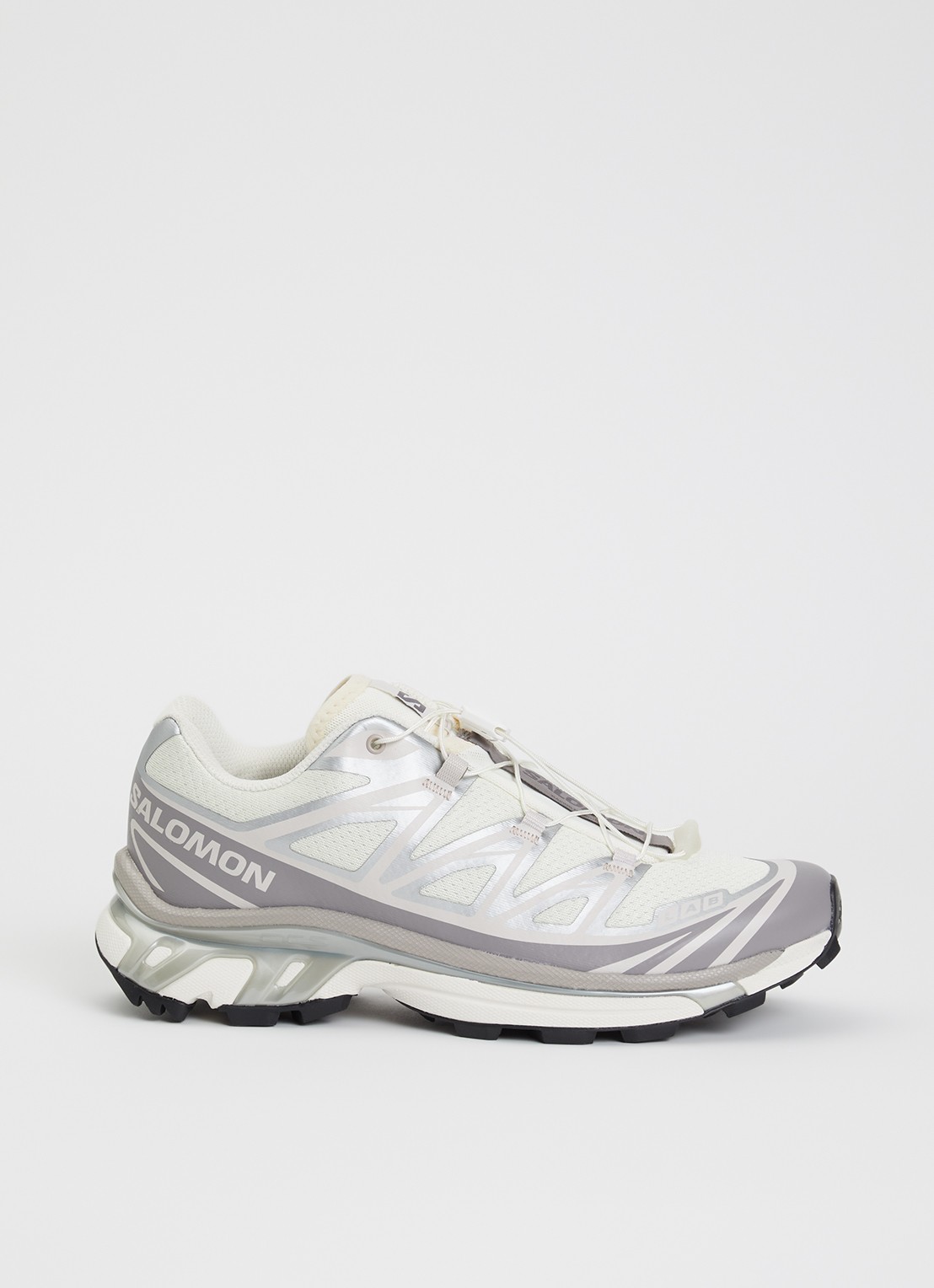 Salomon XT-6 sneaker met mesh details - voorkant vanillegeel