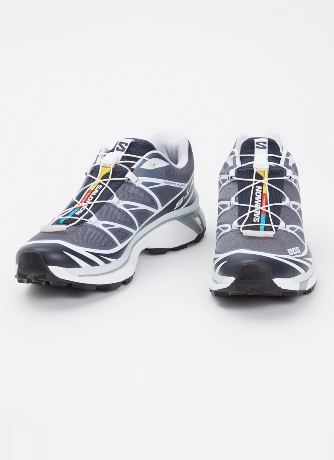 Salomon XT-6 sneaker met mesh details - detail staalblauw