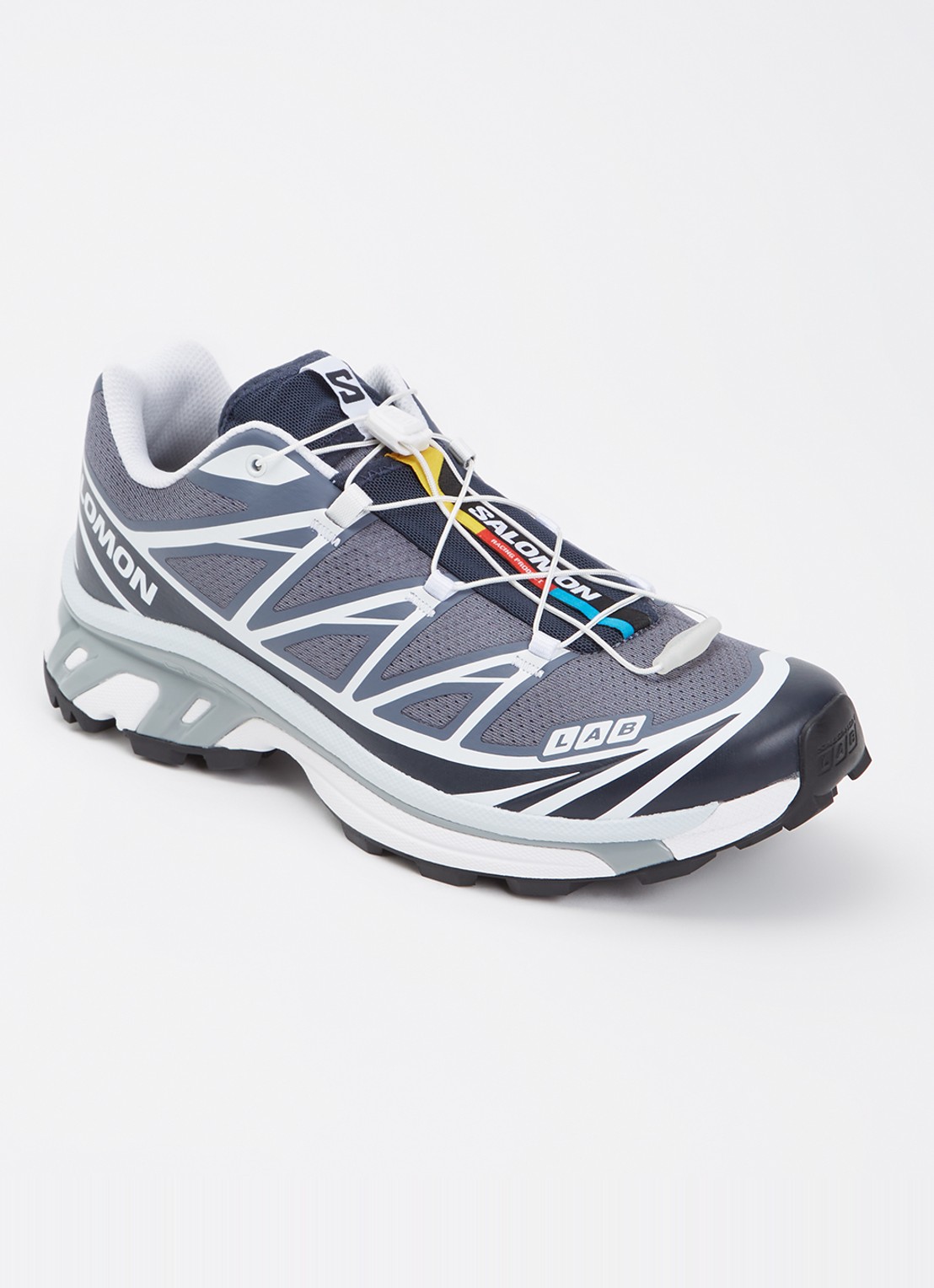 Salomon XT-6 sneaker met mesh details - voorkant 5 staalblauw
