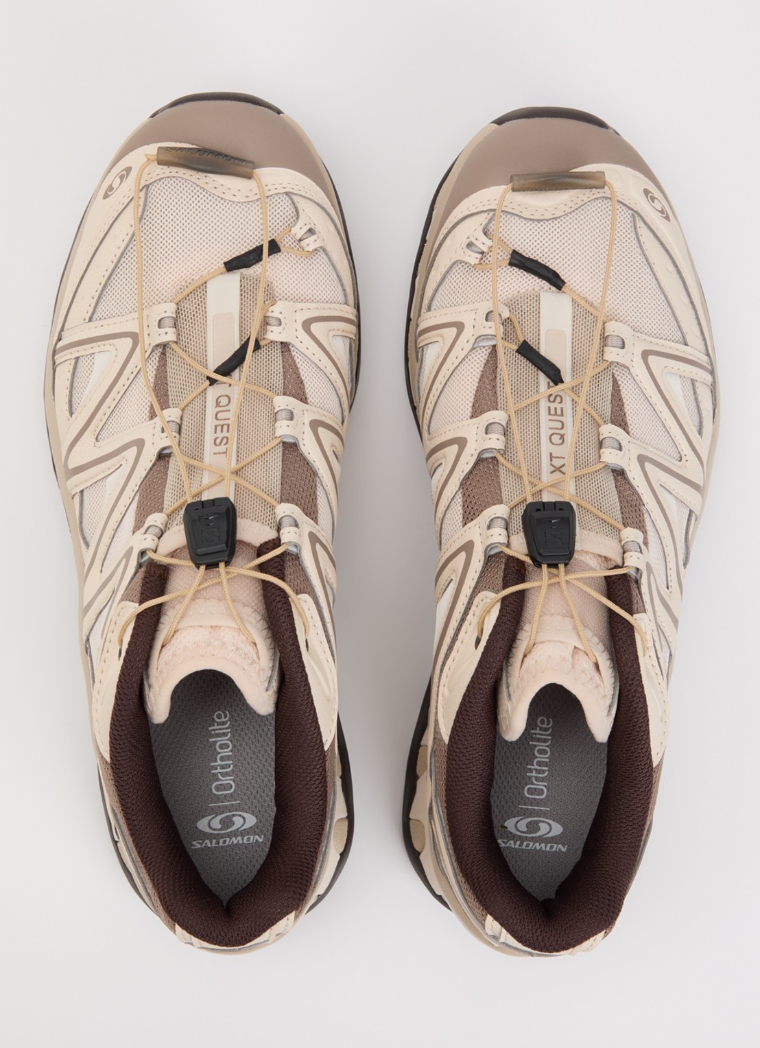 Salomon XT-Quest sneaker met mesh details - detail 4 beige