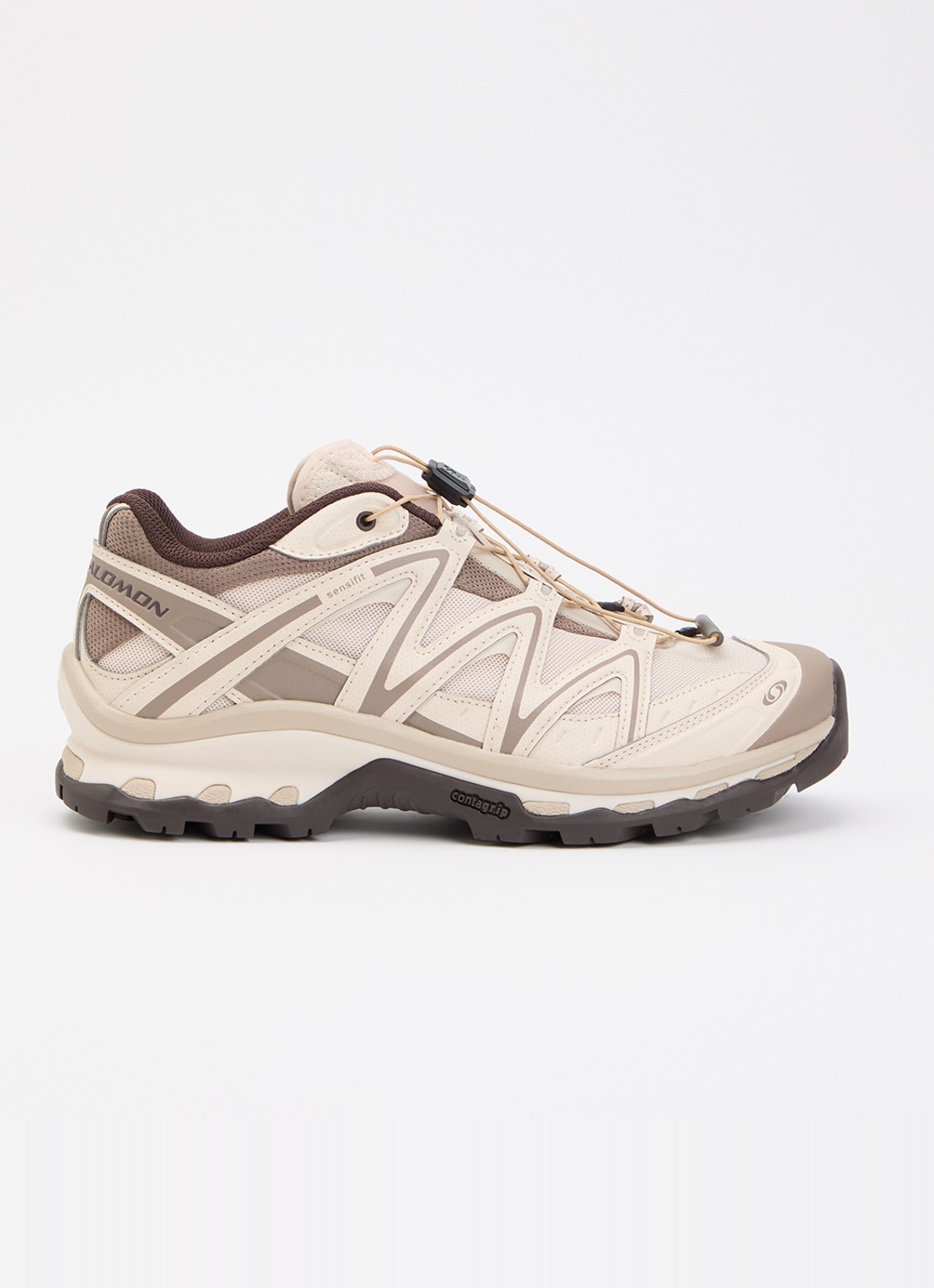 Salomon XT-Quest sneaker met mesh details - voorkant 2 beige