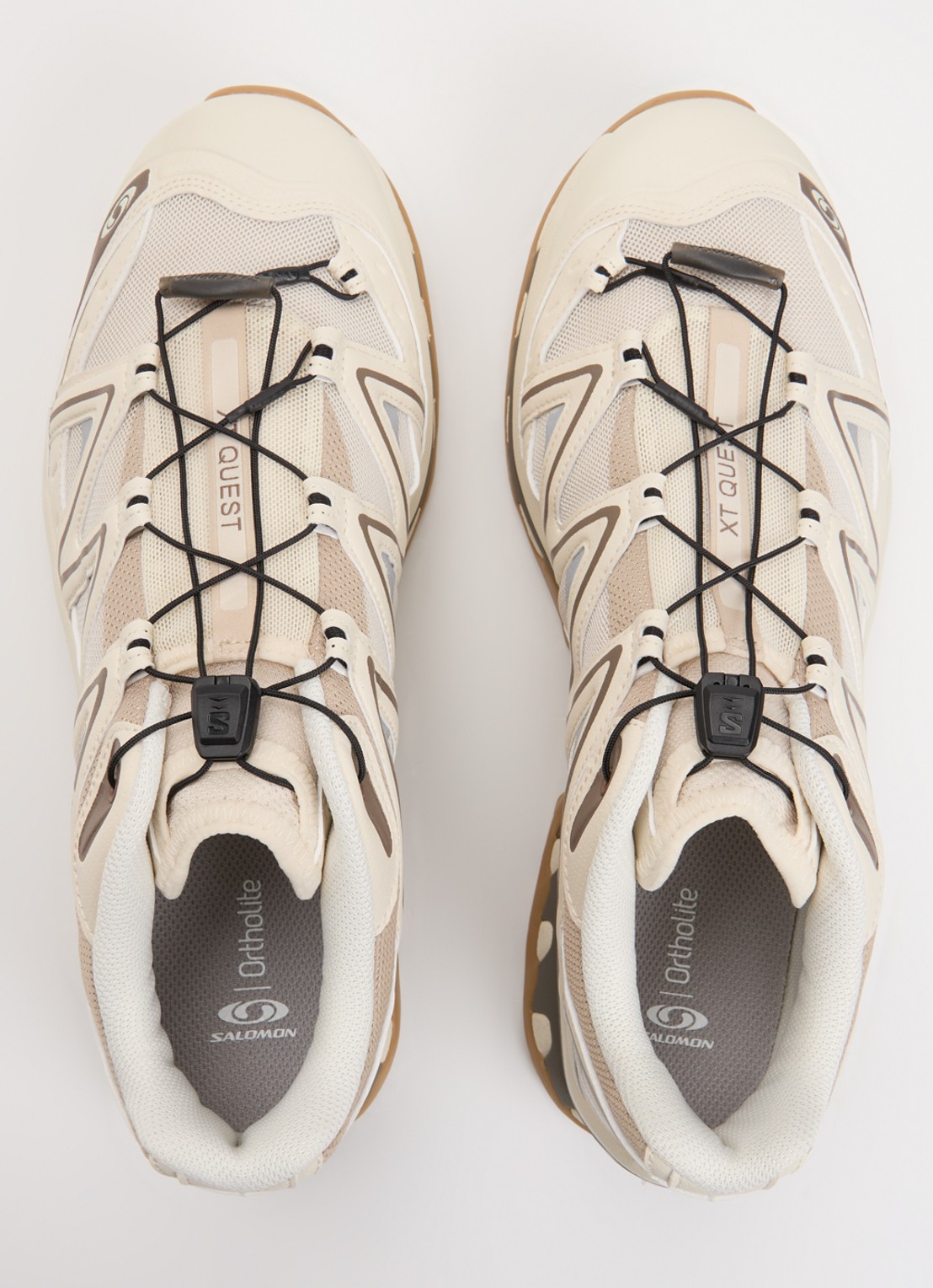 Salomon XT-Quest sneaker met mesh details - detail 2 vanillegeel