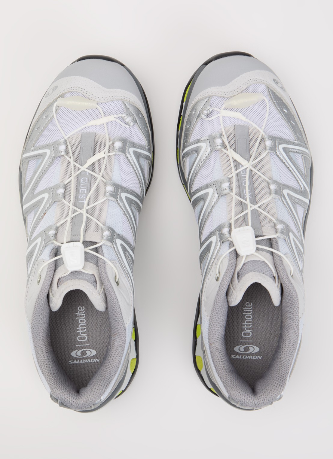 Salomon XT-Quest sneaker van mesh met logo - detail 4 lichtgrijs