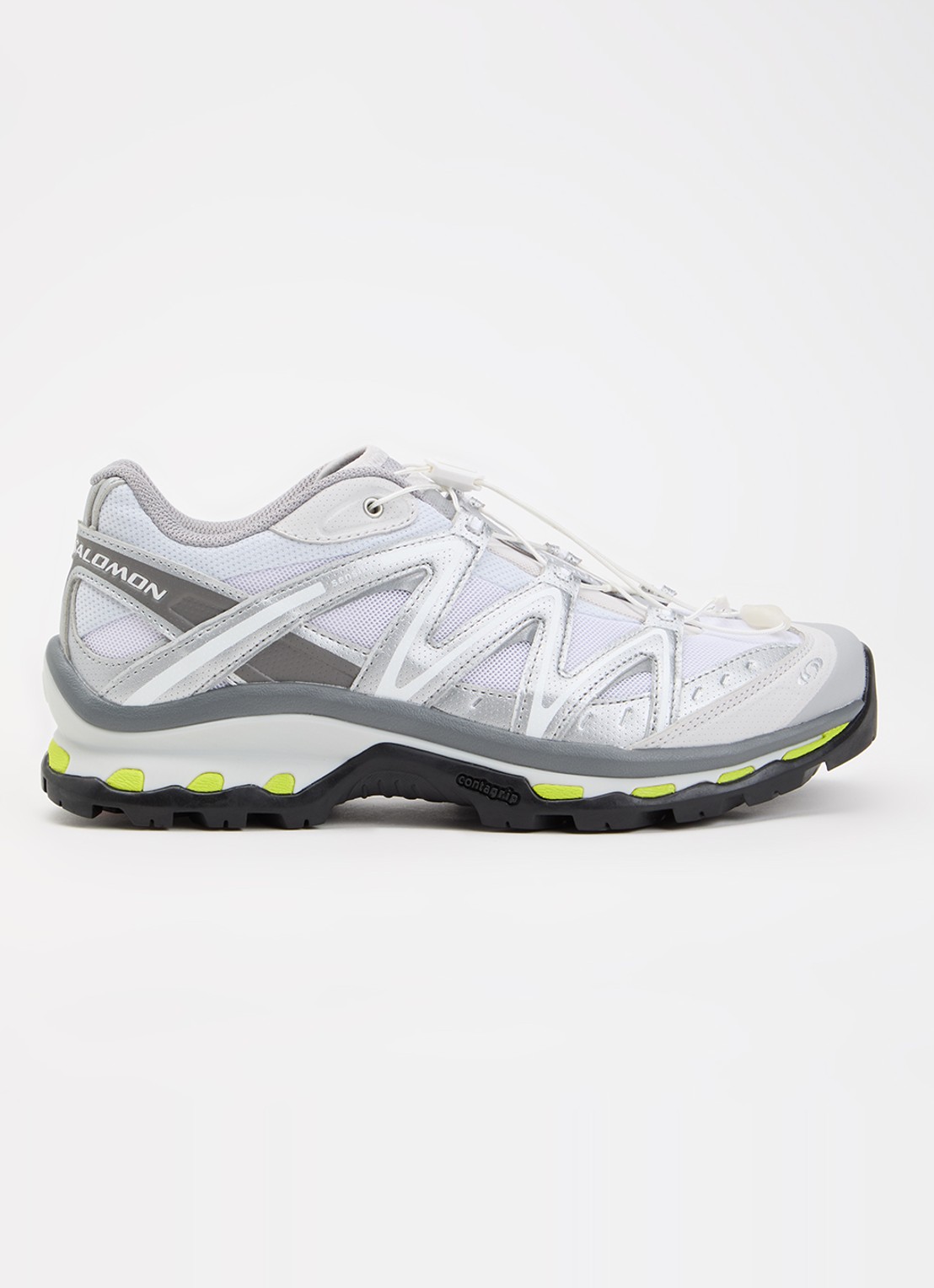 Salomon XT-Quest sneaker van mesh met logo - voorkant 2 lichtgrijs